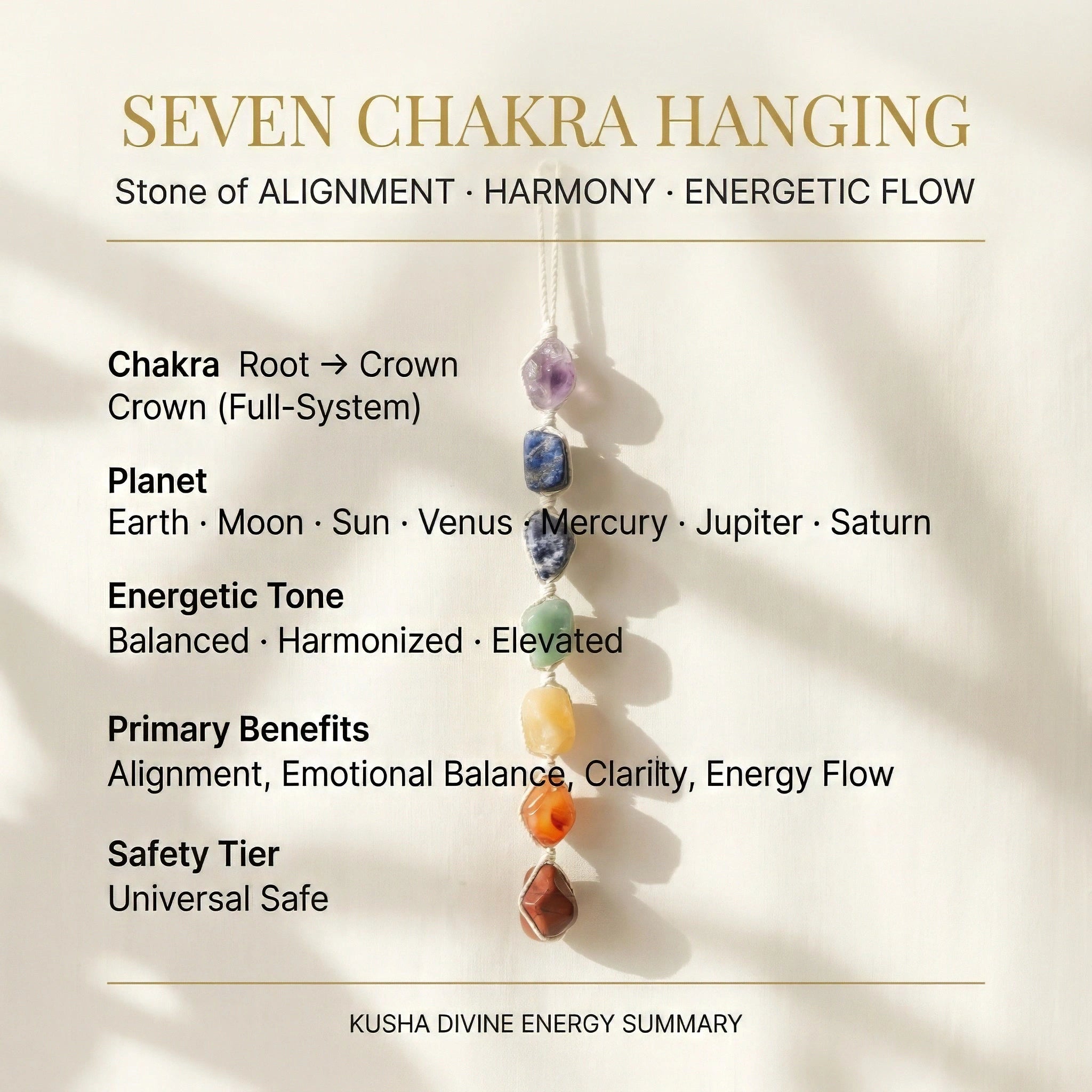 Seven Chakra Crystal Hanging