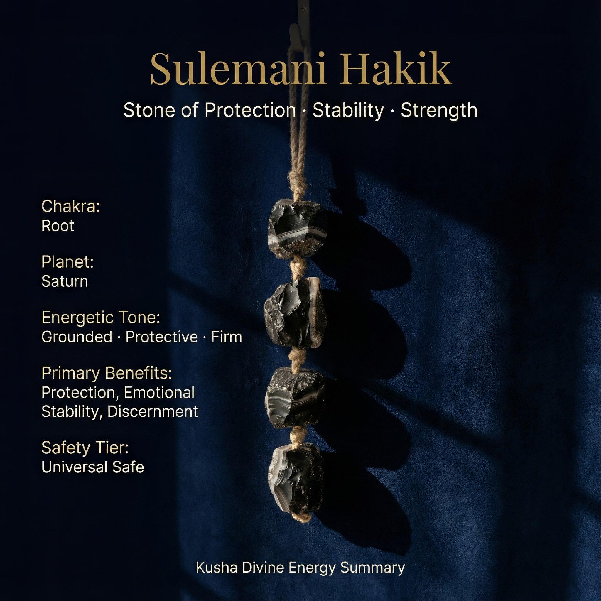 Sulemani Hakik (Black Agate) Hanging