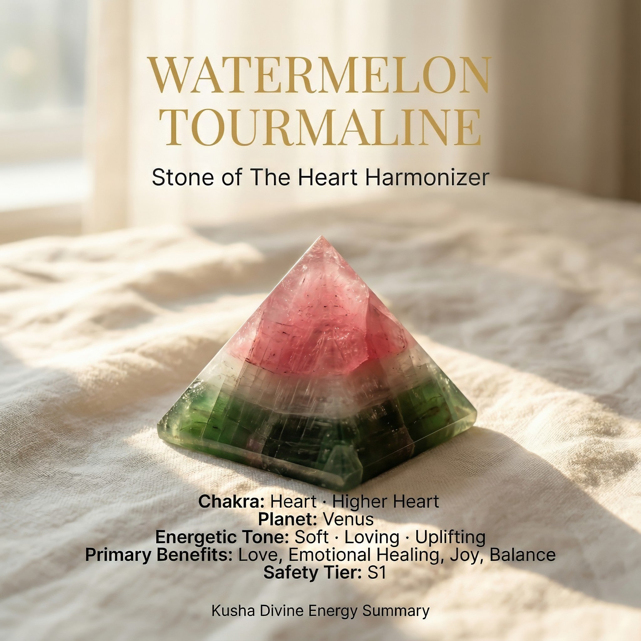Watermelon Tourmaline Pyramid