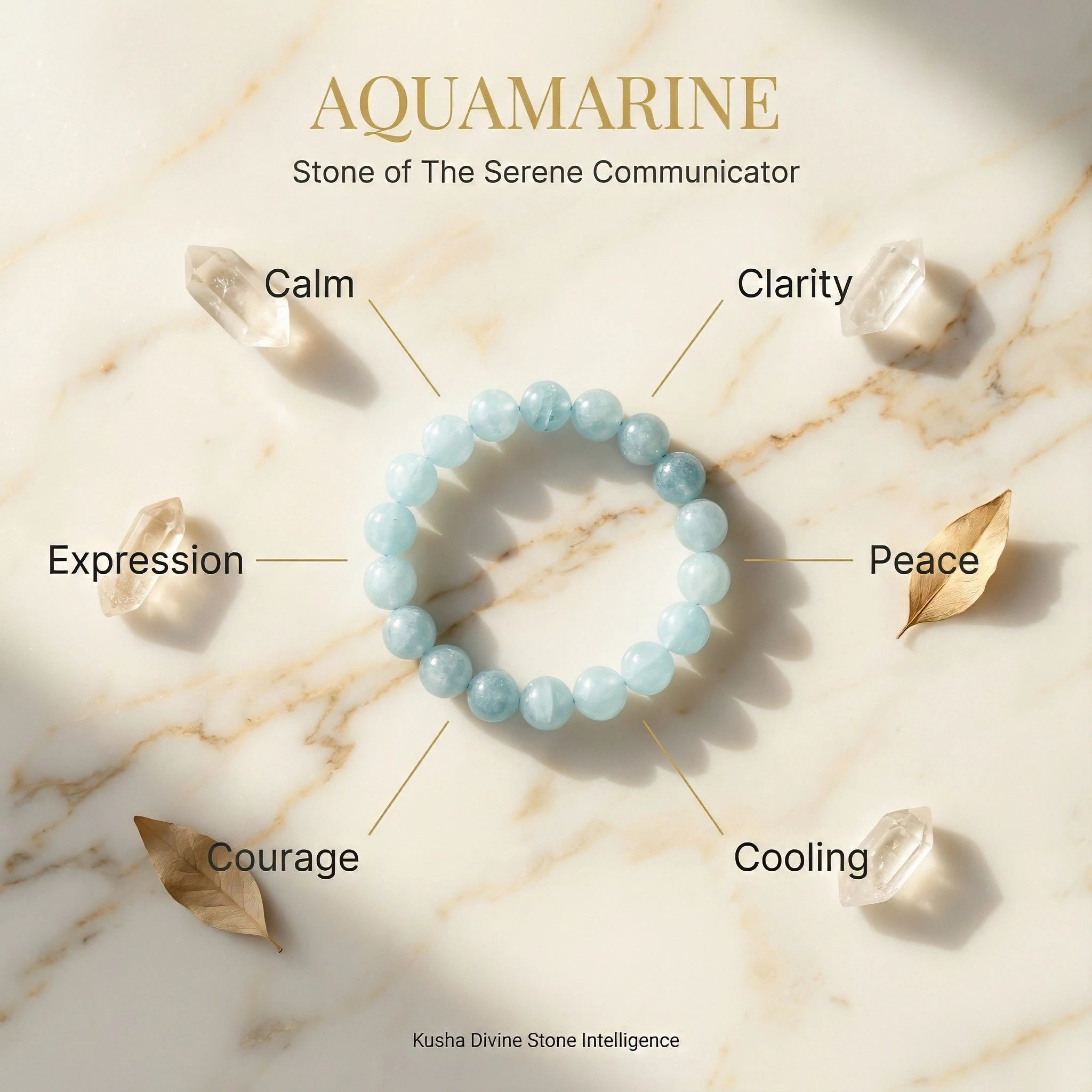 Bracelet en aigue-marine