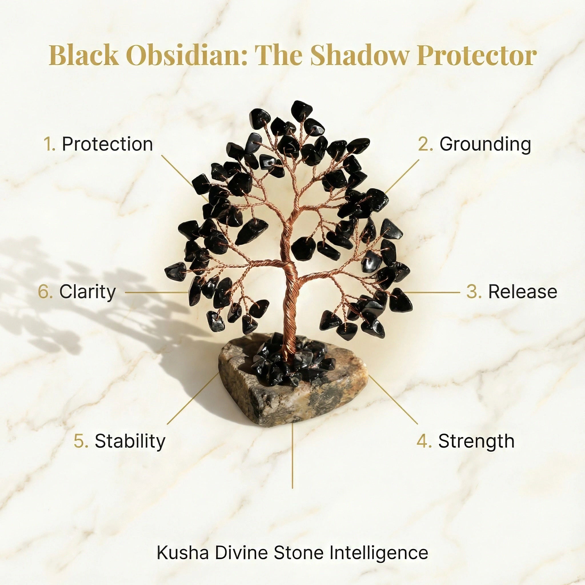 Arbre en Obsidienne Noire
