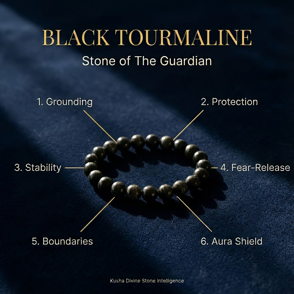 Bracelet en tourmaline noire