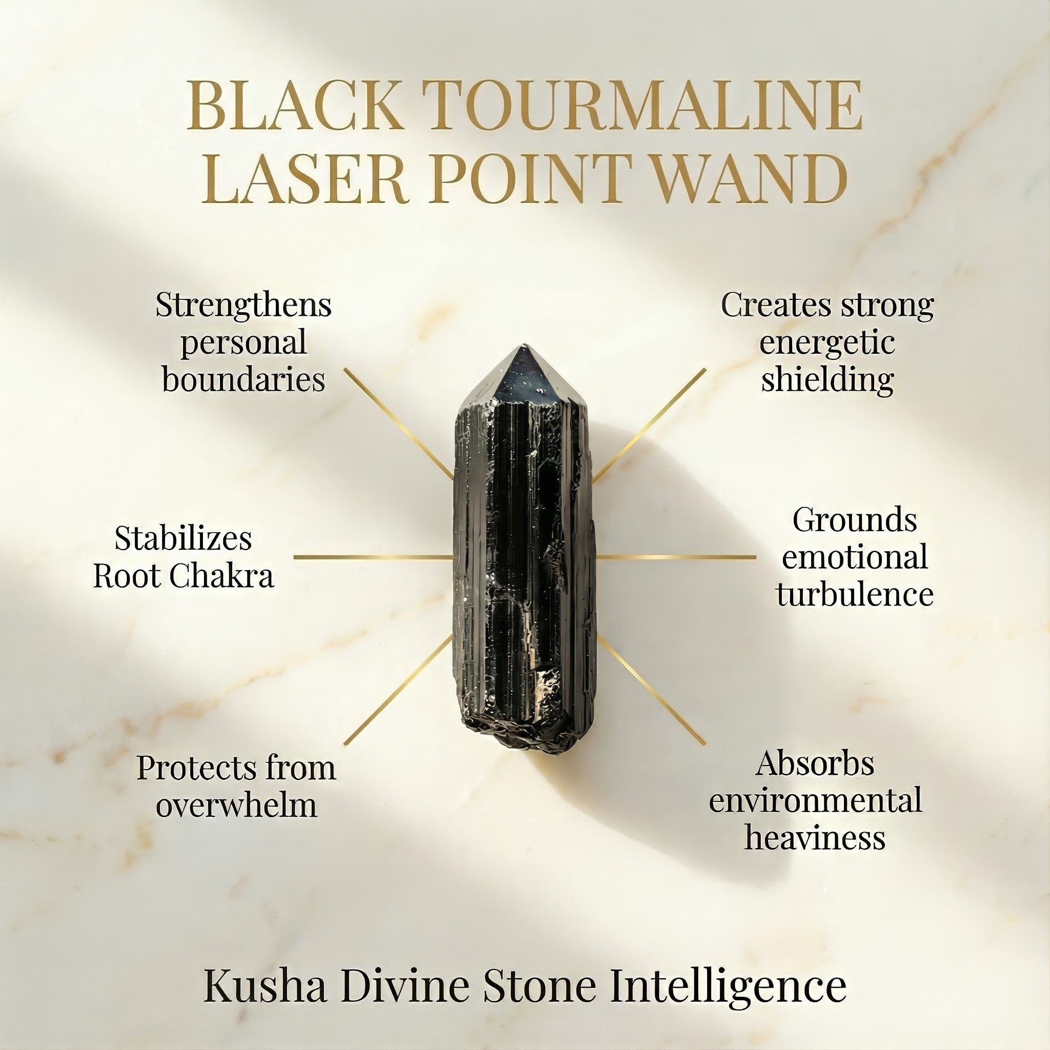 Black Tourmaline Laser Wand