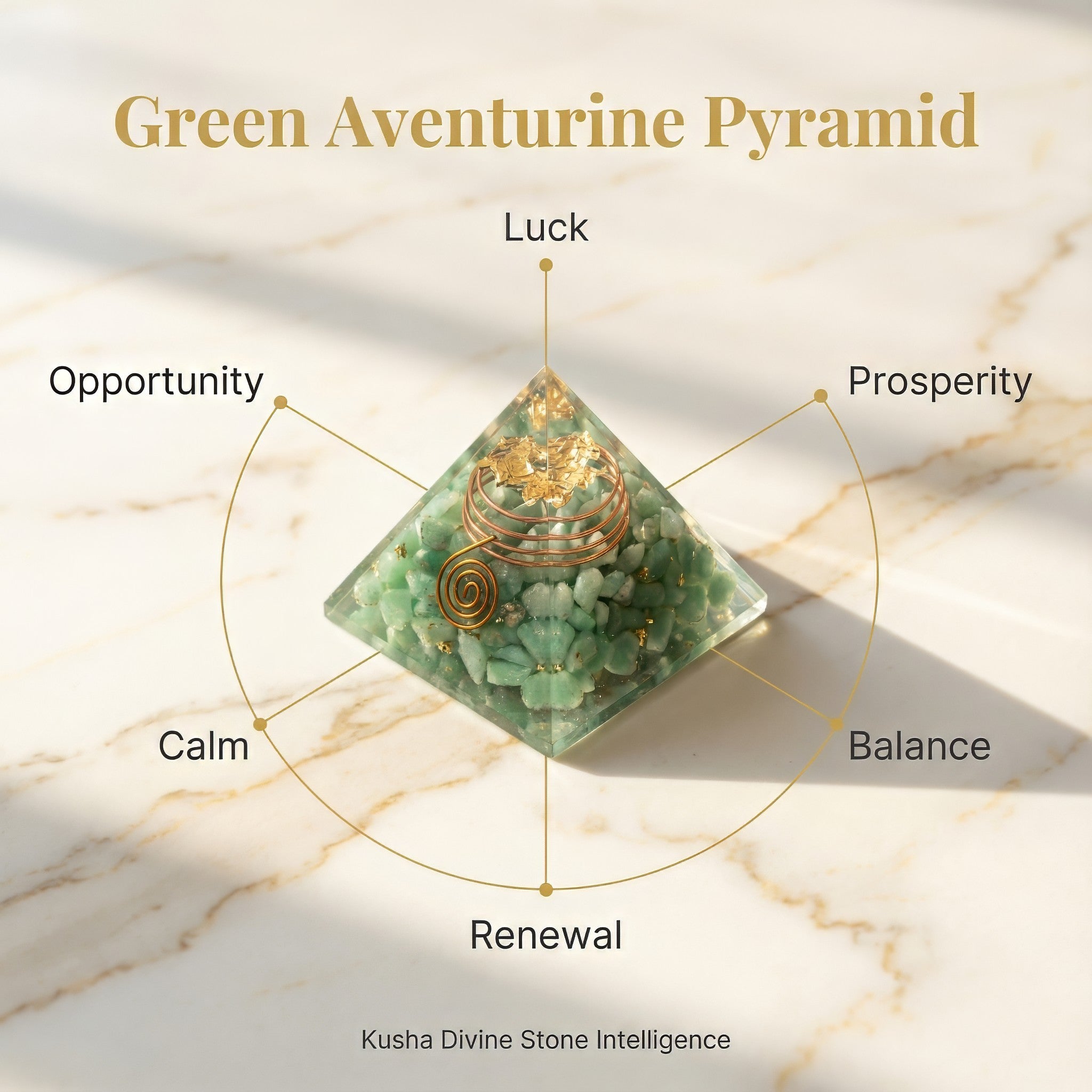 Pyramide d'aventurine verte
