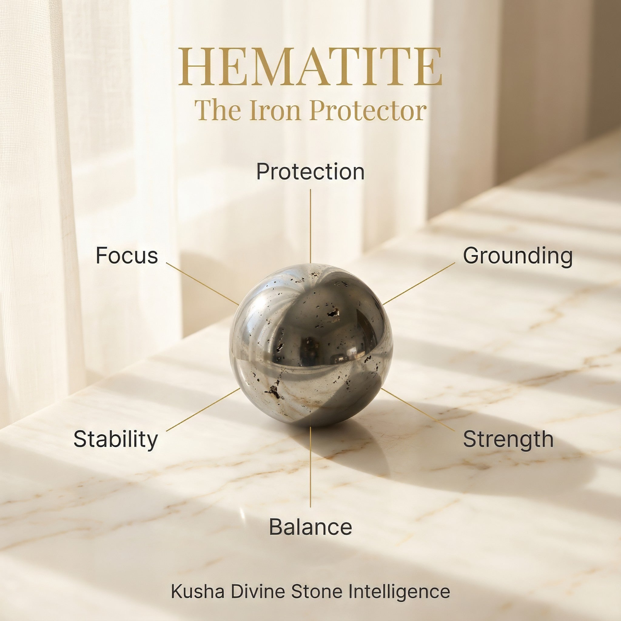 Hematite Crystal Ball