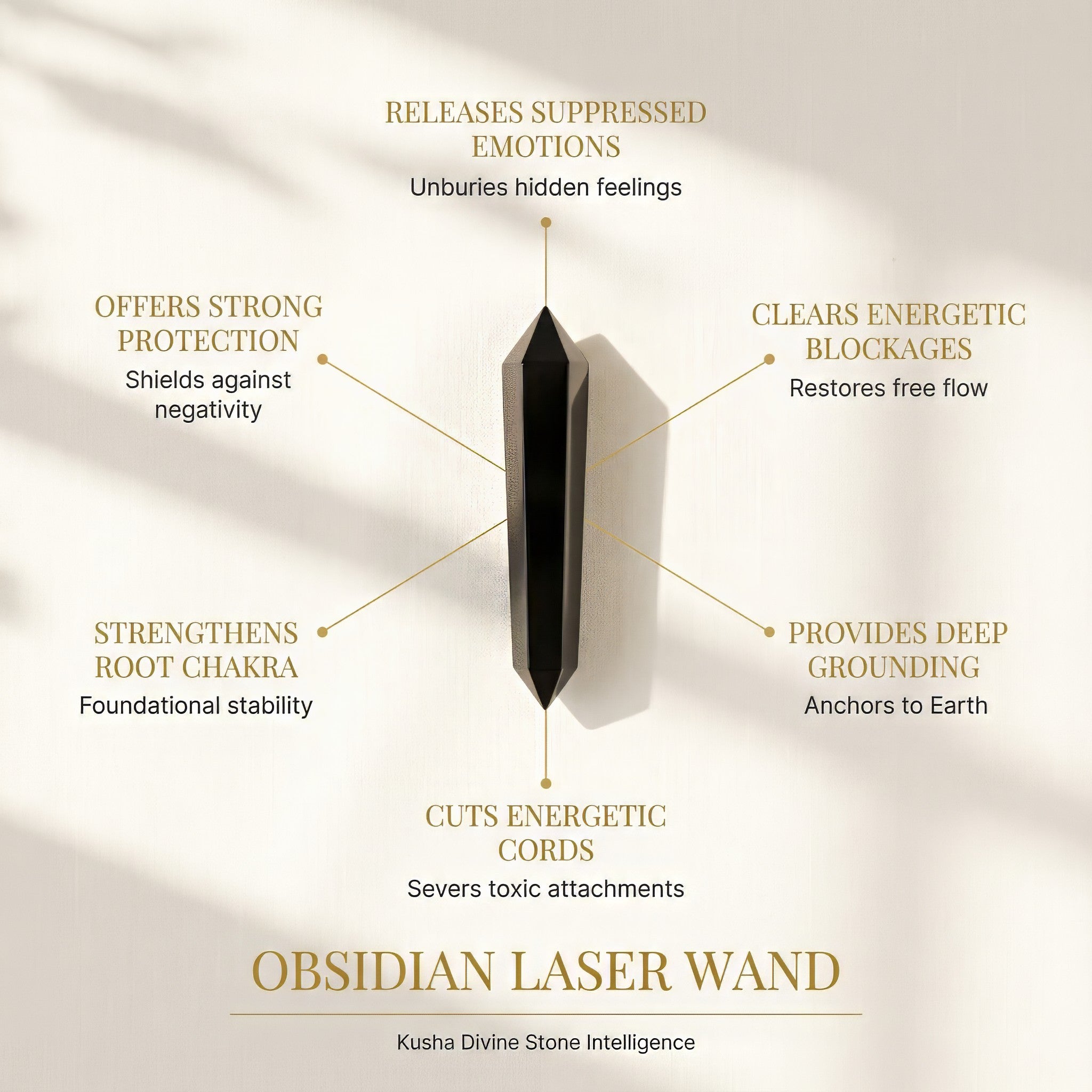 Black Obsidian Laser Wand