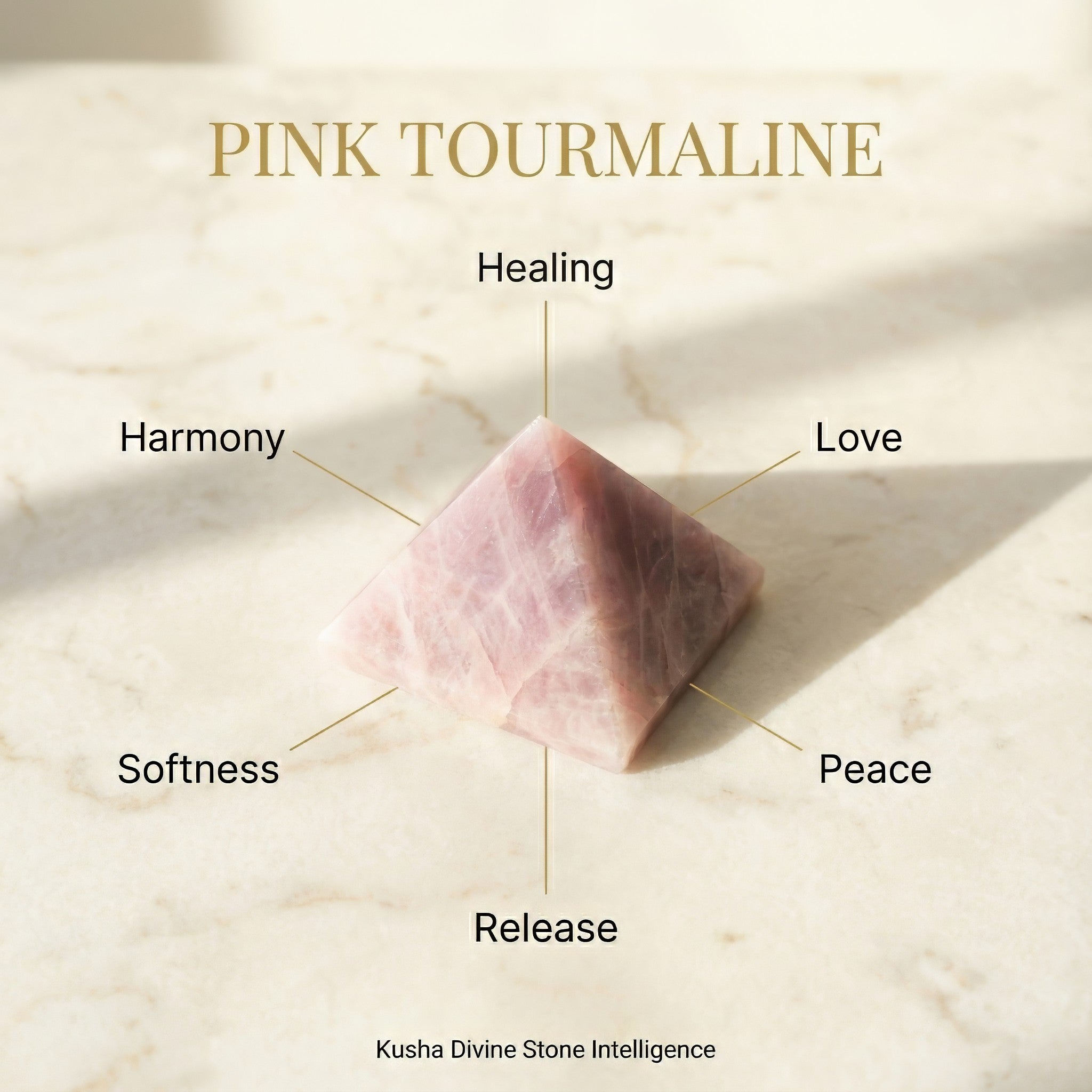Pink Tourmaline Pyramid