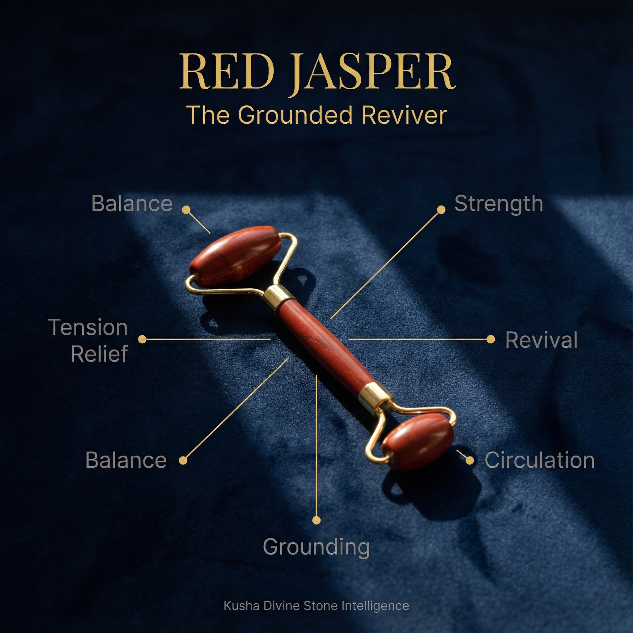 Gesichtsroller aus rotem Jaspis