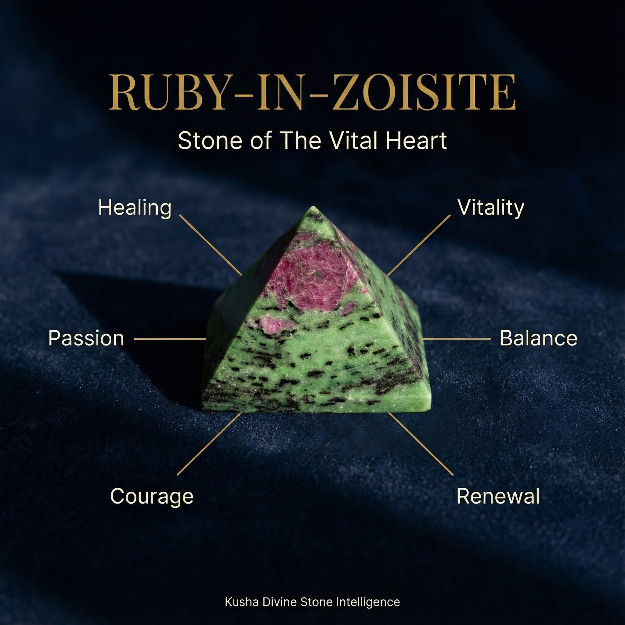 Ruby Zoisite Pyramid