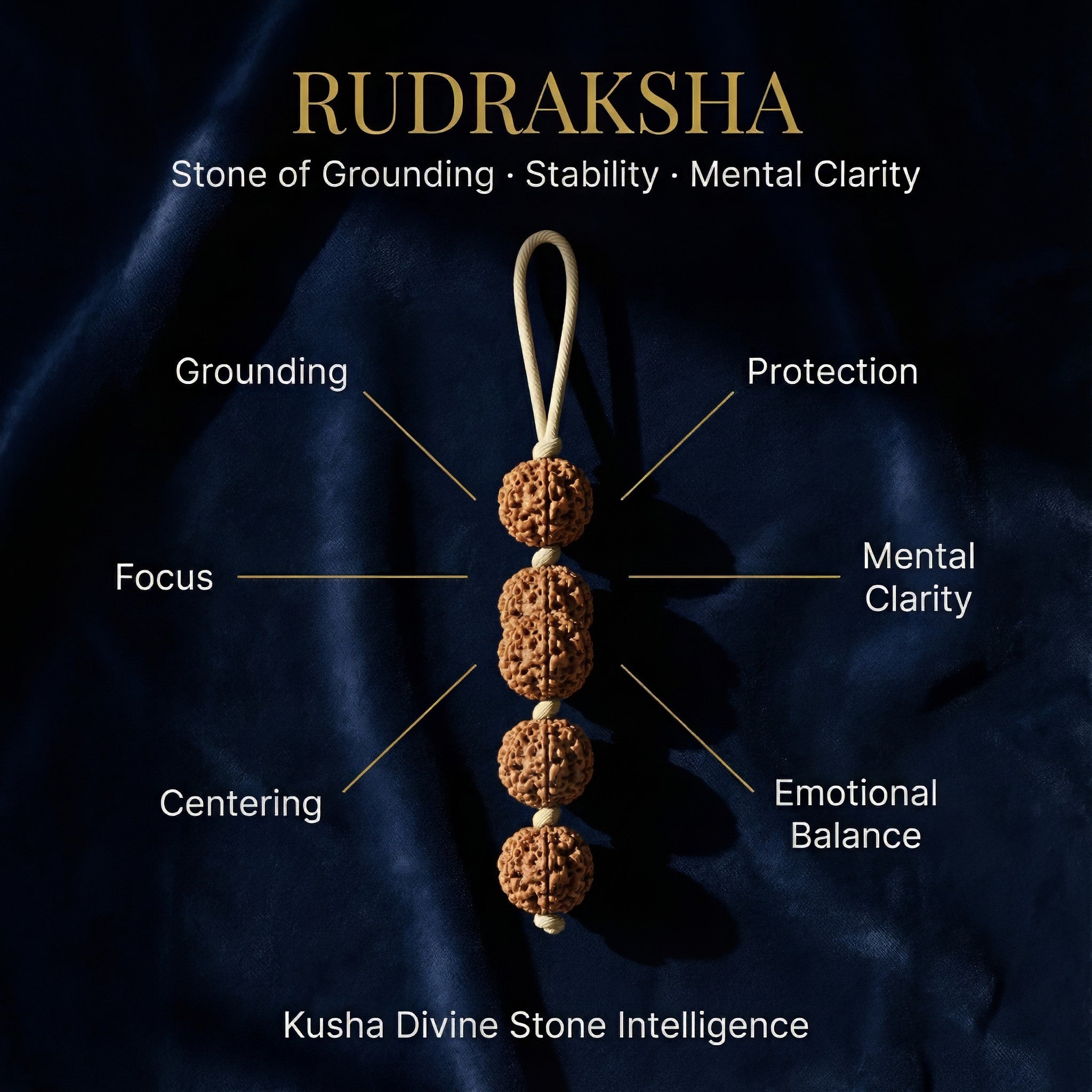 Rudraksha & Crystal Hanging