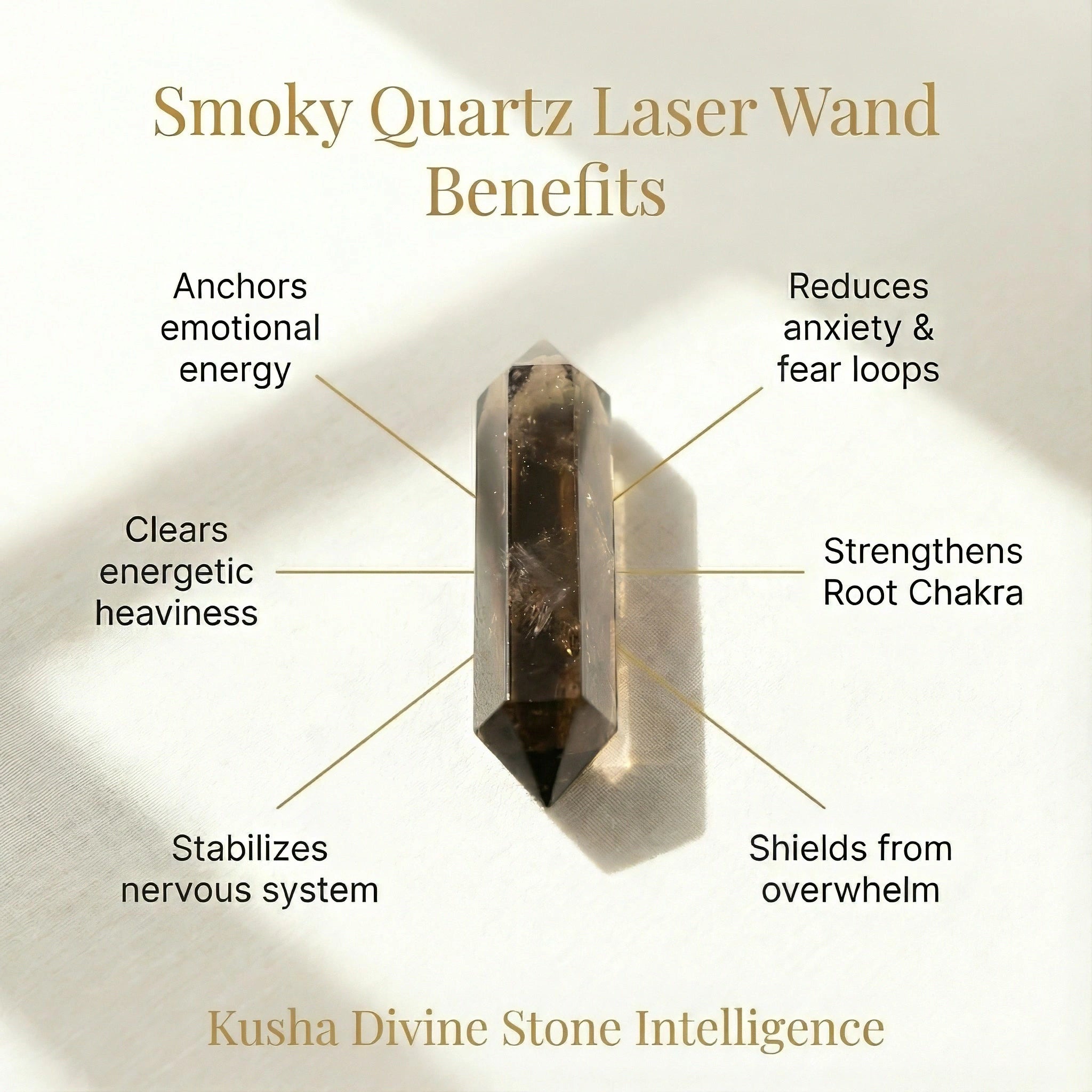 Smoky Quartz Laser Wand