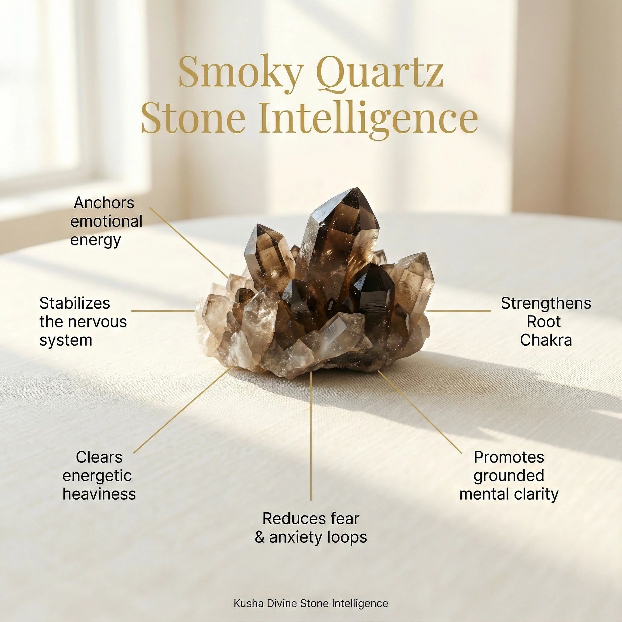 Smoky Quartz Raw Cluster