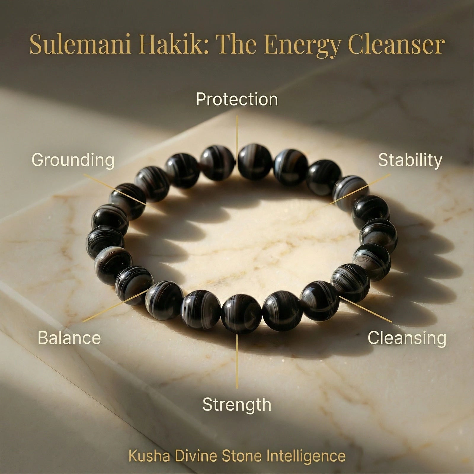 Sulemani Hakik (Black Agate) Bracelet