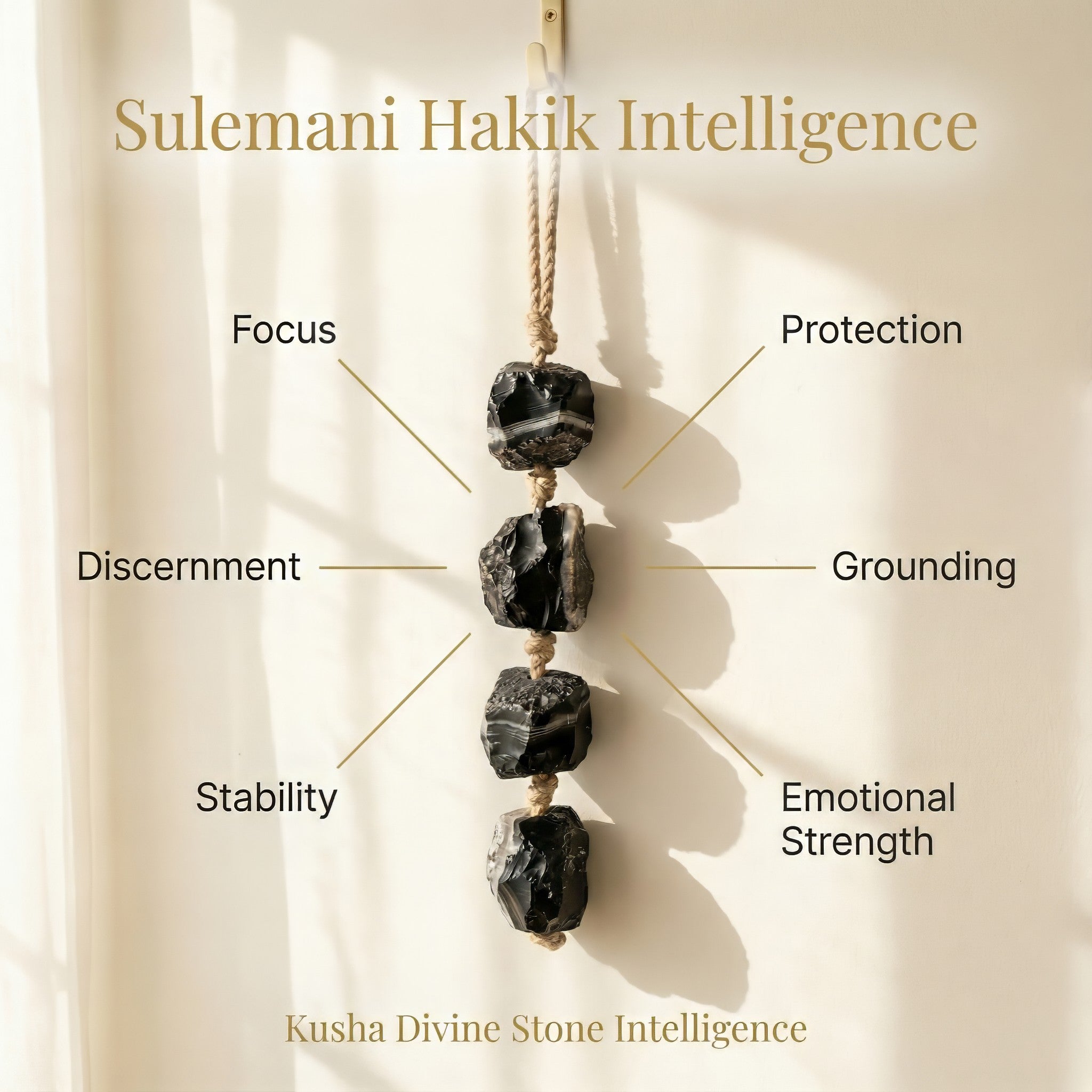 Sulemani Hakik (Black Agate) Hanging