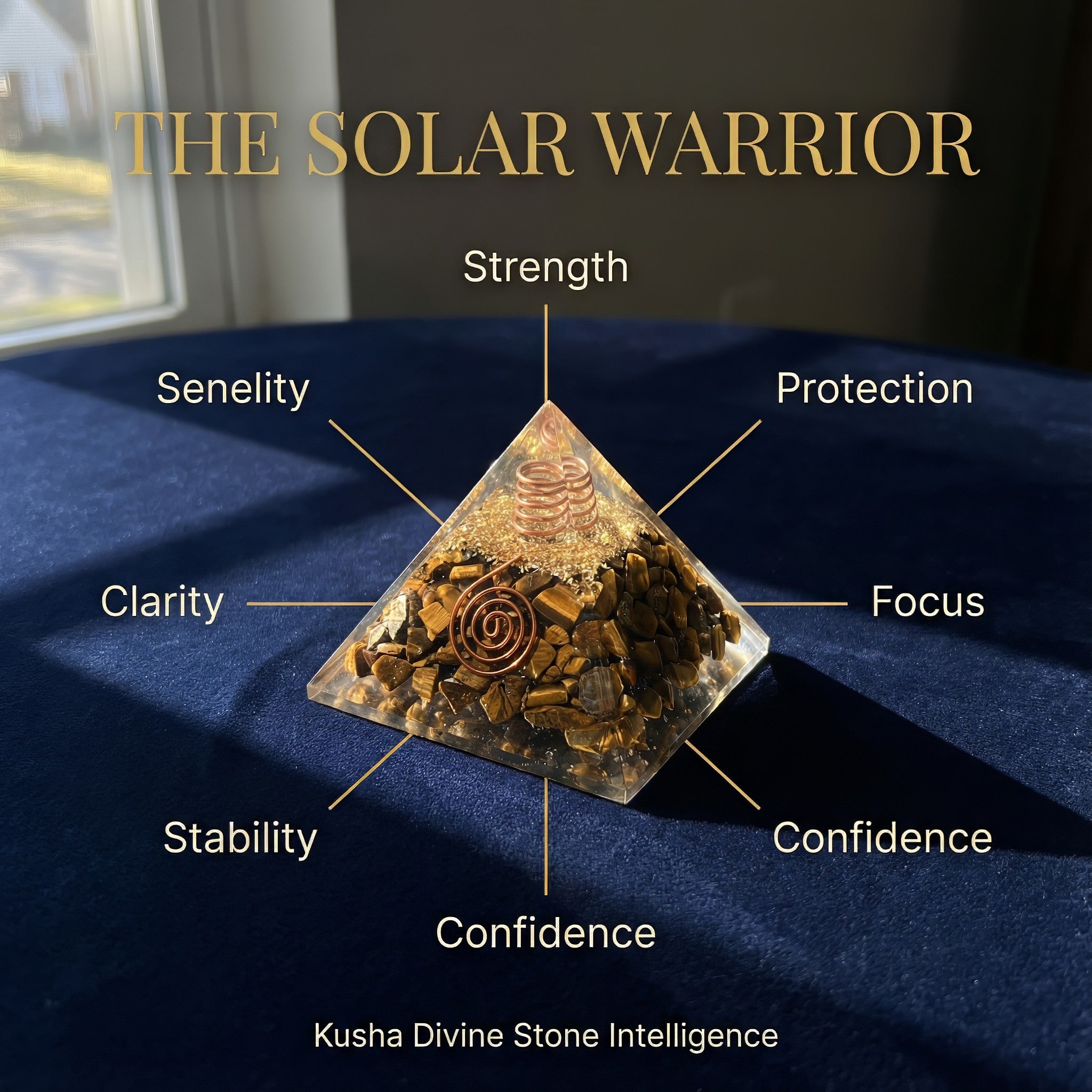 Tiger’s Eye Pyramid