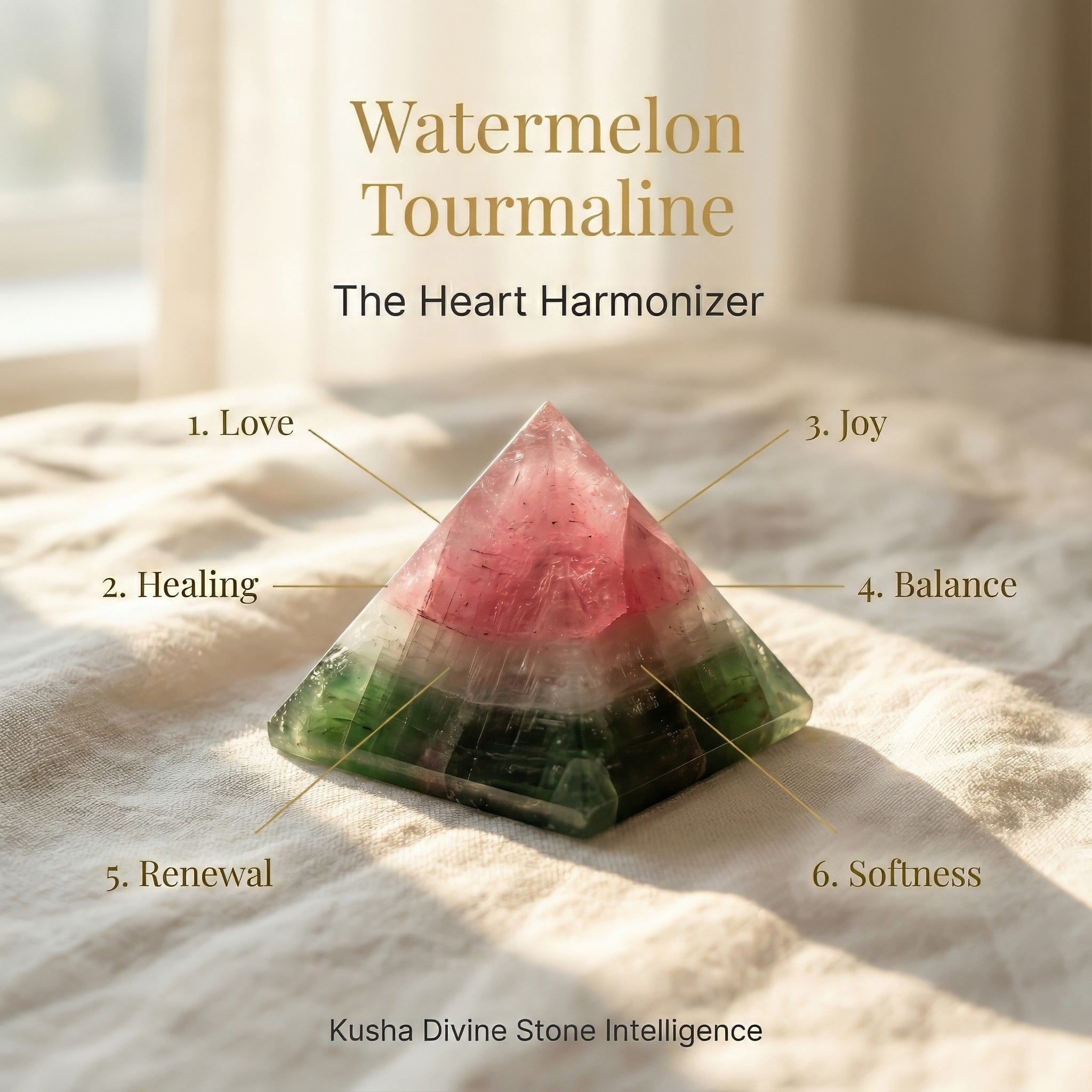 Watermelon Tourmaline Pyramid