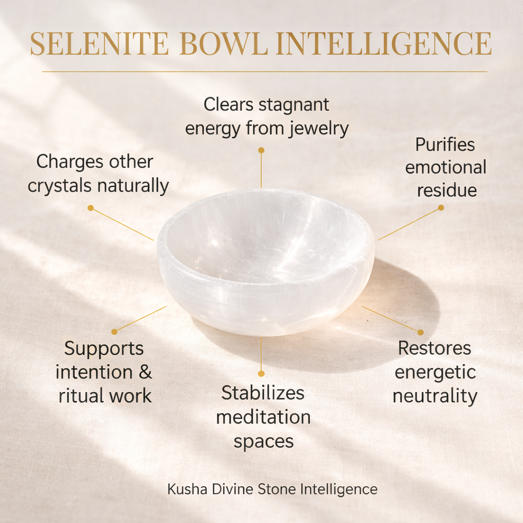 Bowl Selenite Chakra Tray