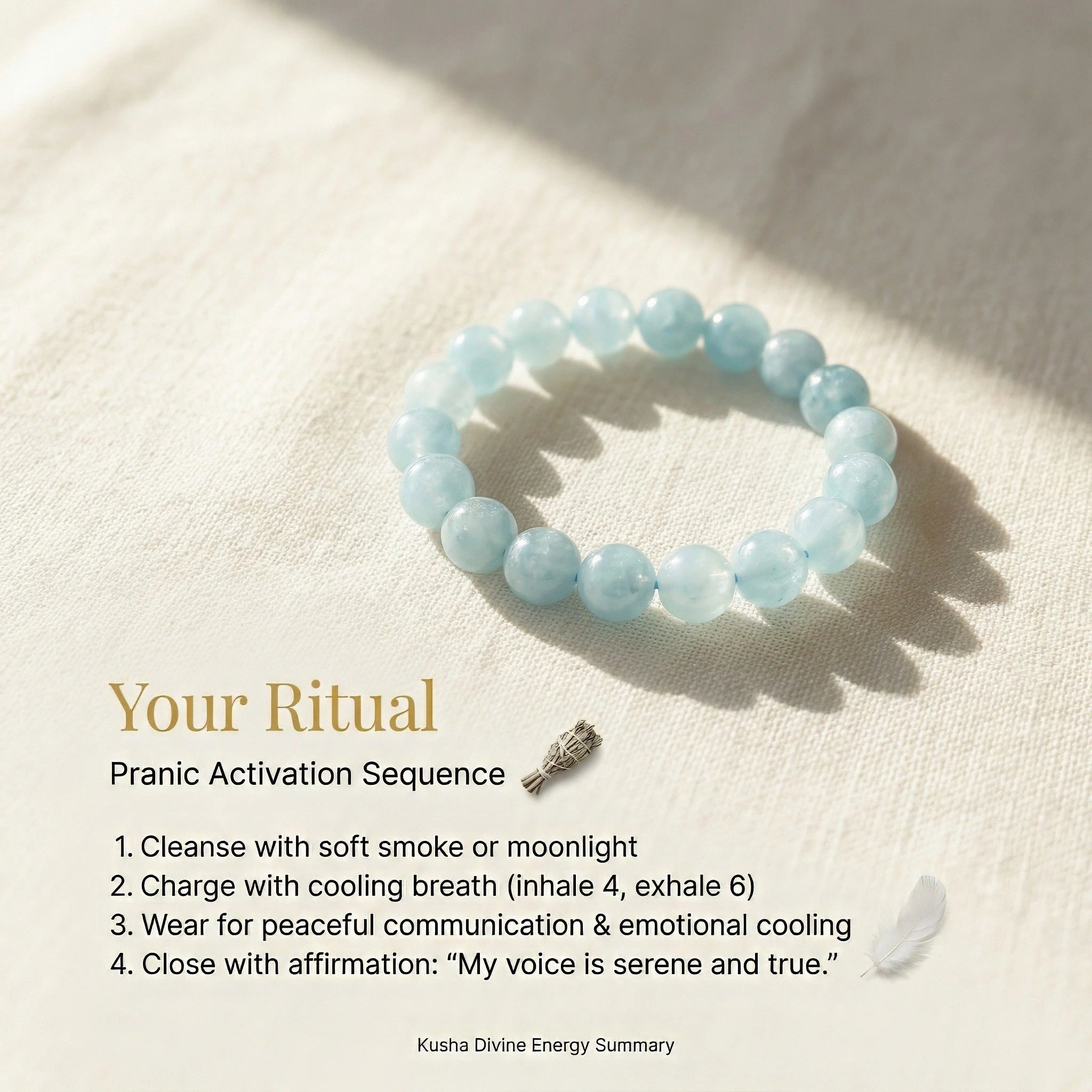 Bracelet en aigue-marine