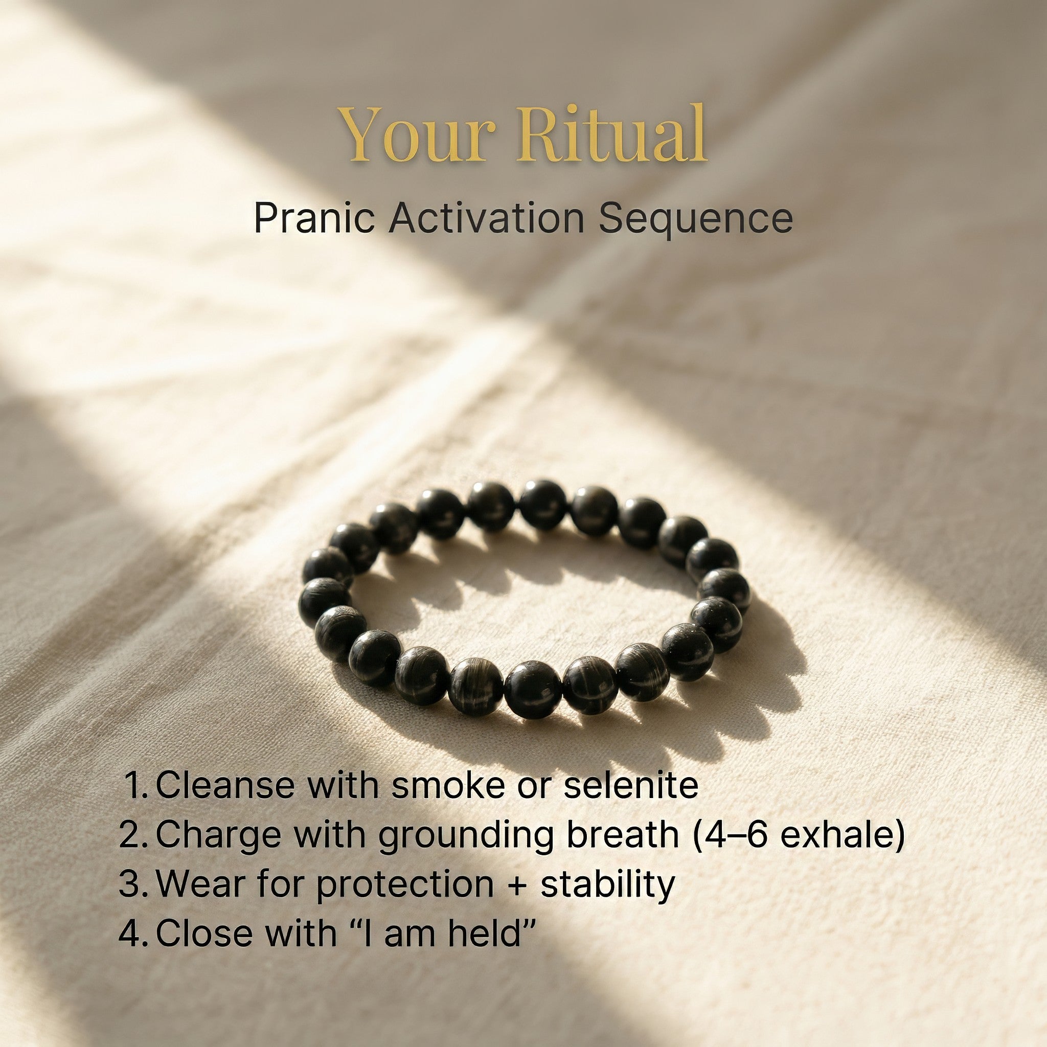 Bracelet en tourmaline noire