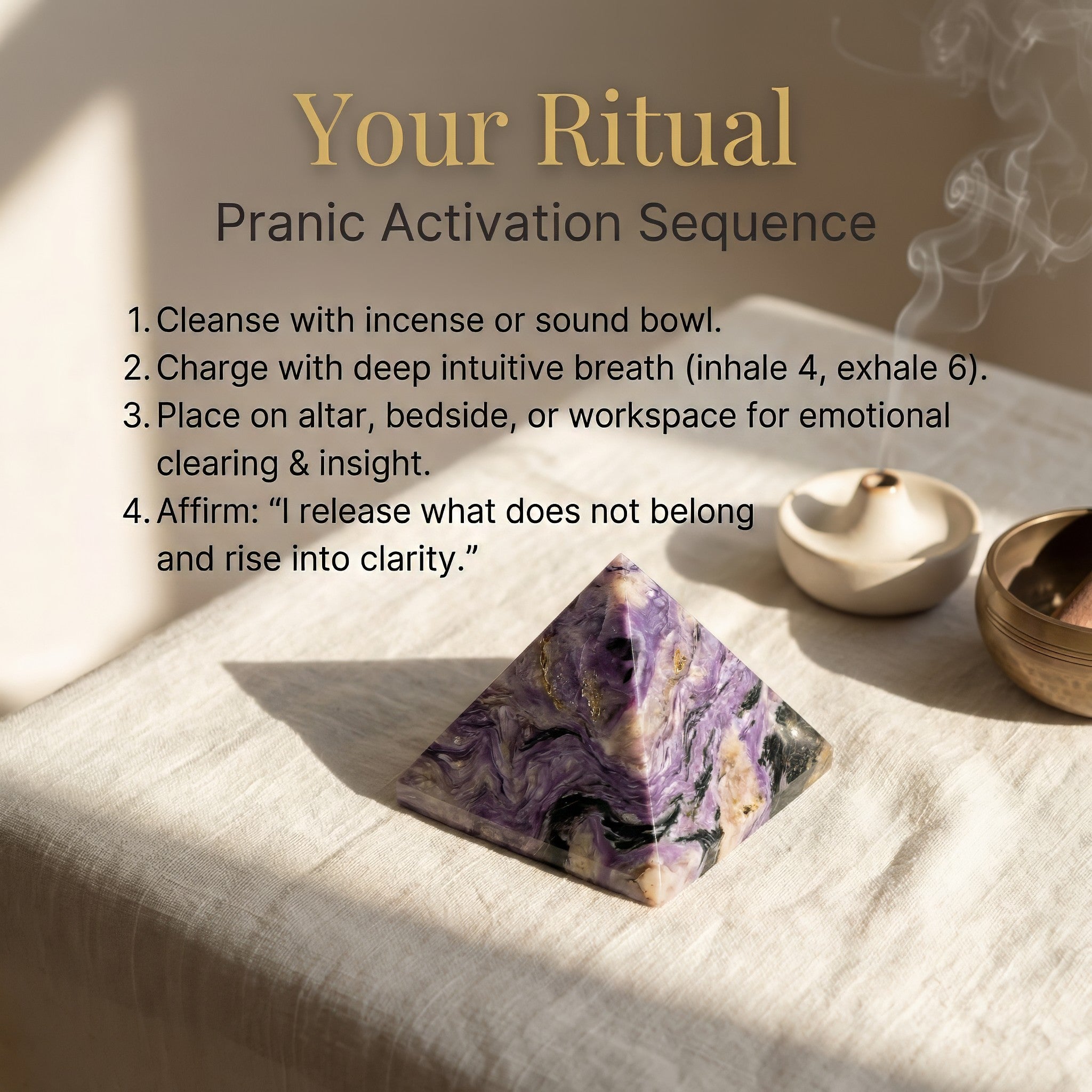 Charoite Pyramid