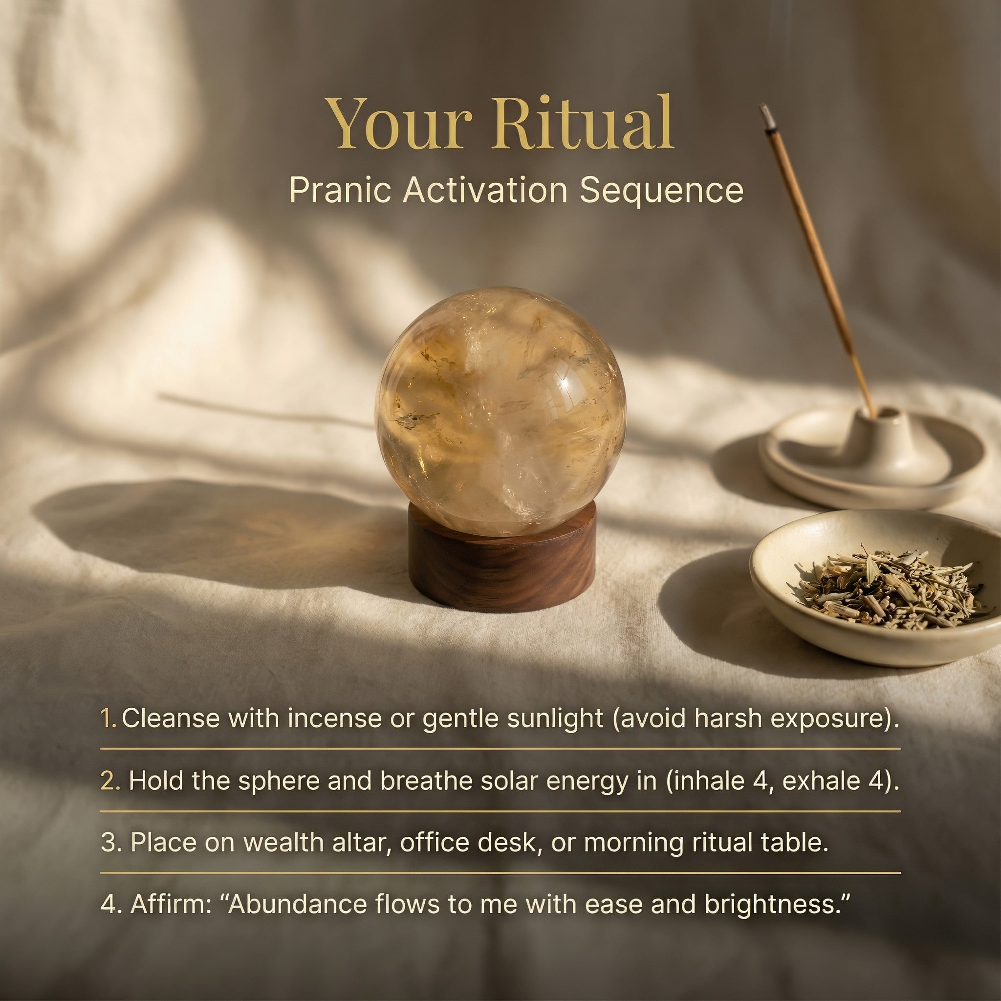 Citrine Crystal Ball