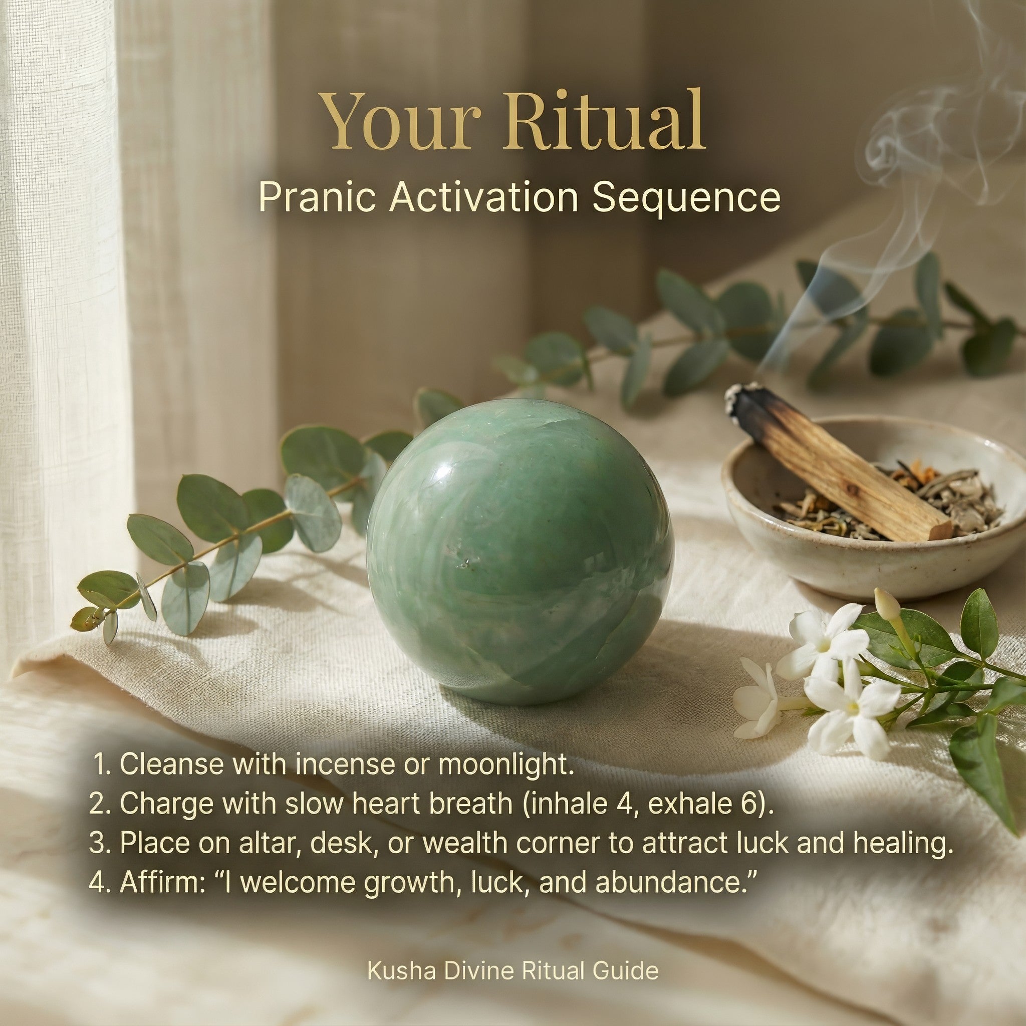 Boule de cristal aventurine verte
