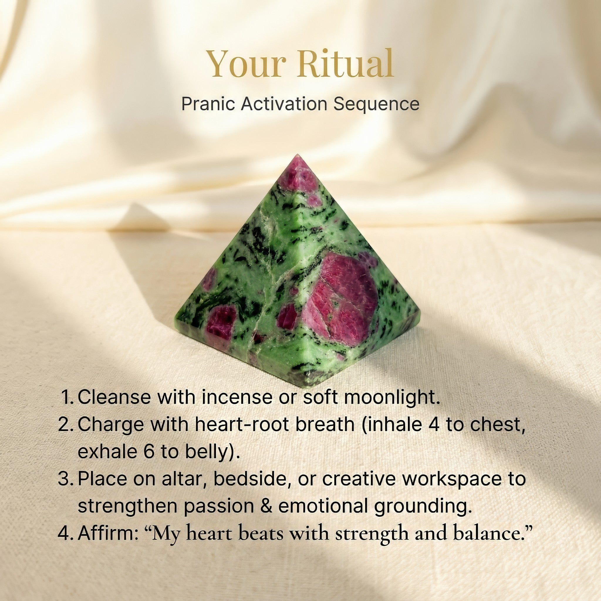 Ruby Zoisite Pyramid