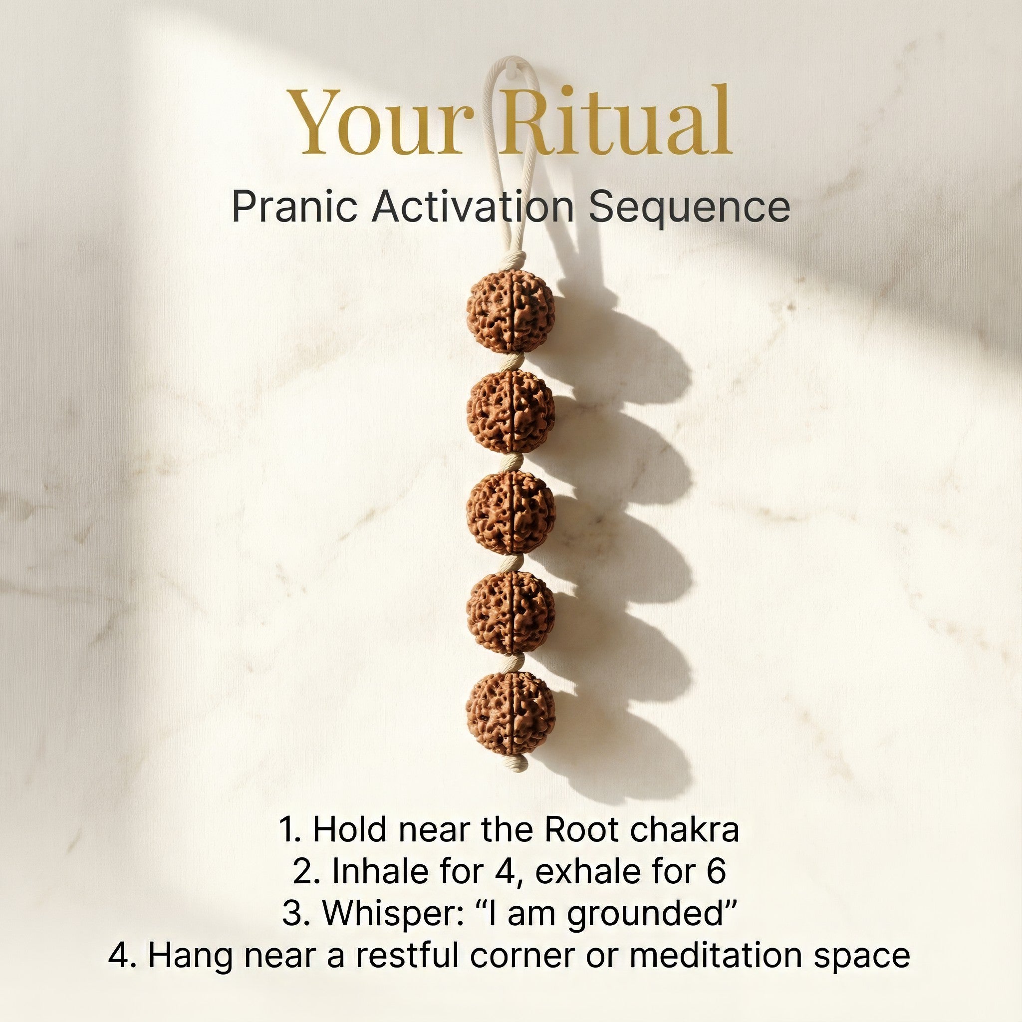 Rudraksha & Crystal Hanging