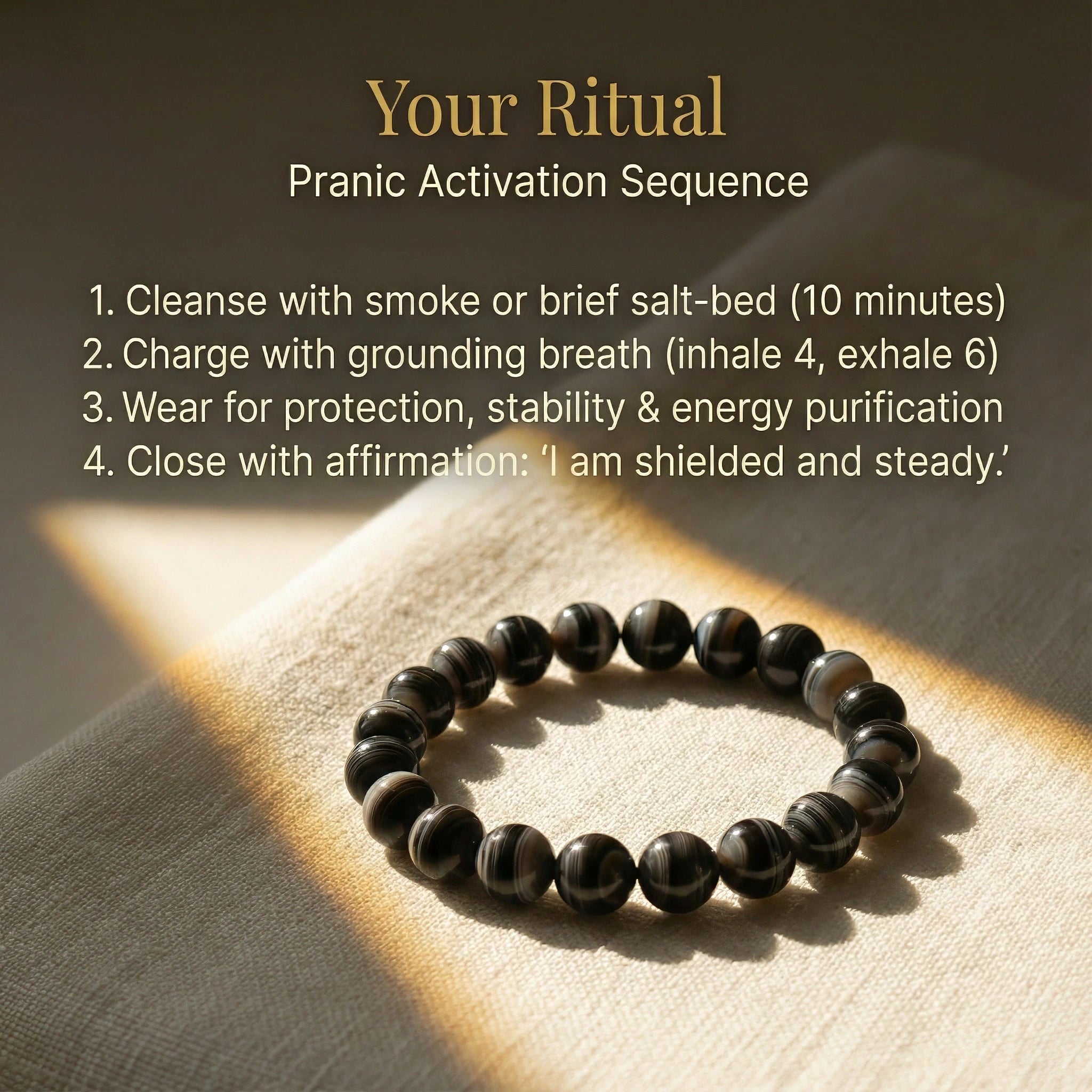 Sulemani Hakik (Black Agate) Bracelet
