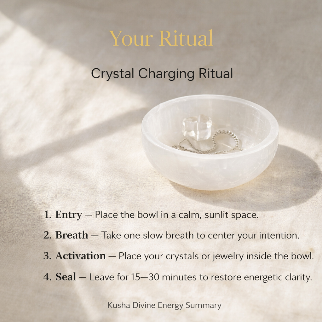 Bowl Selenite Chakra Tray