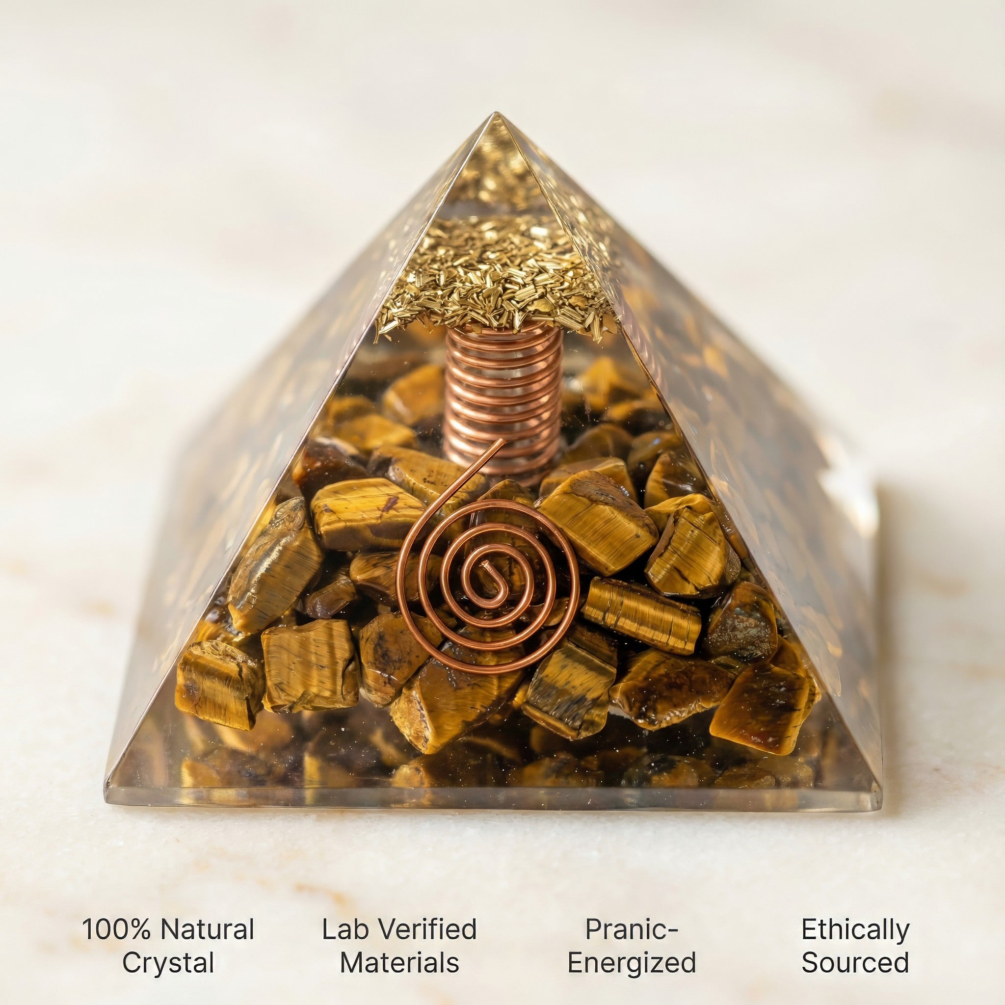 Tiger’s Eye Pyramid