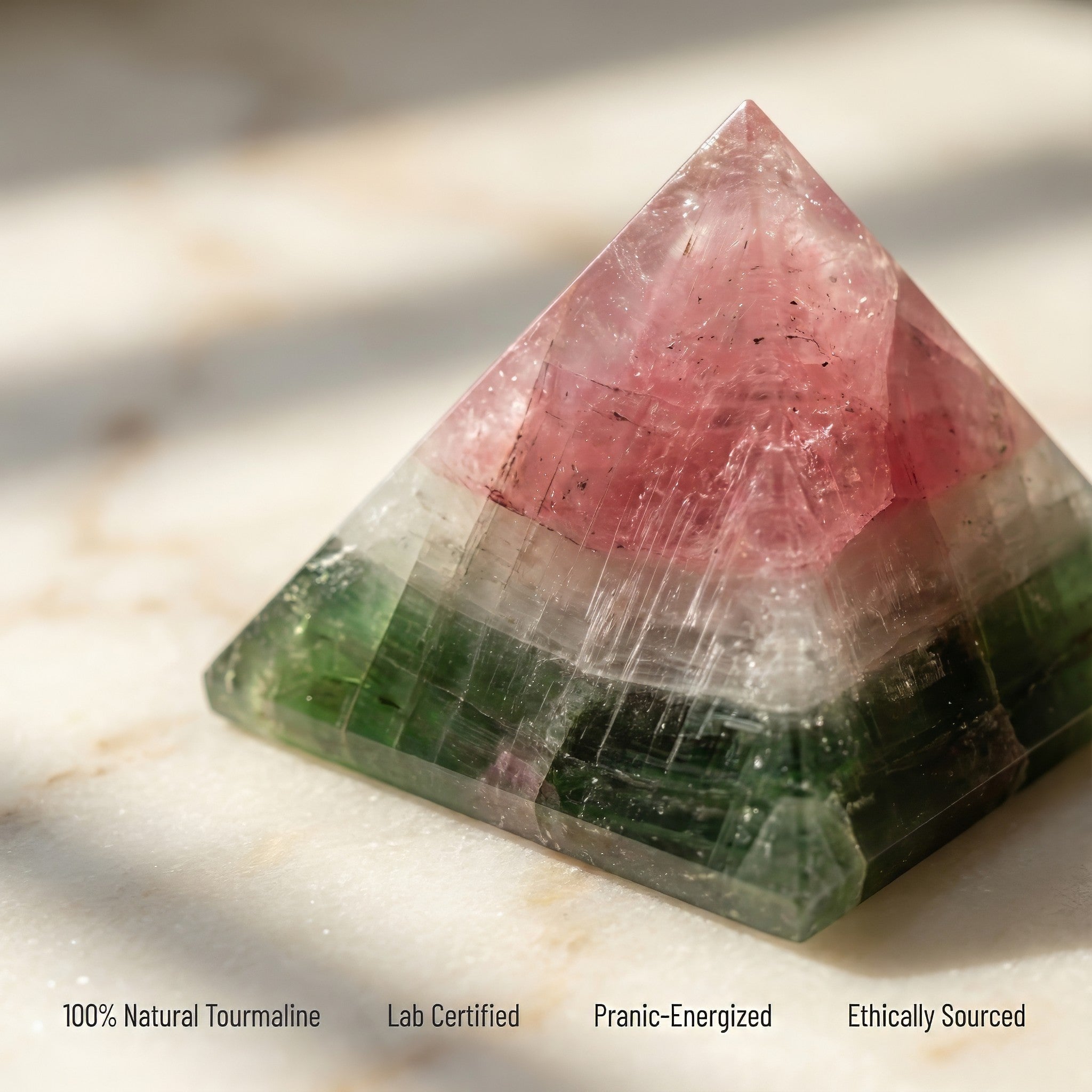 Watermelon Tourmaline Pyramid