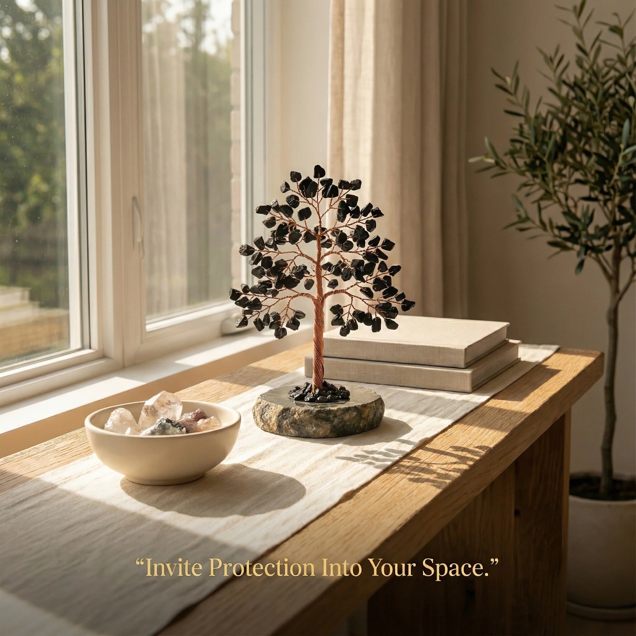 Arbre en tourmaline noire