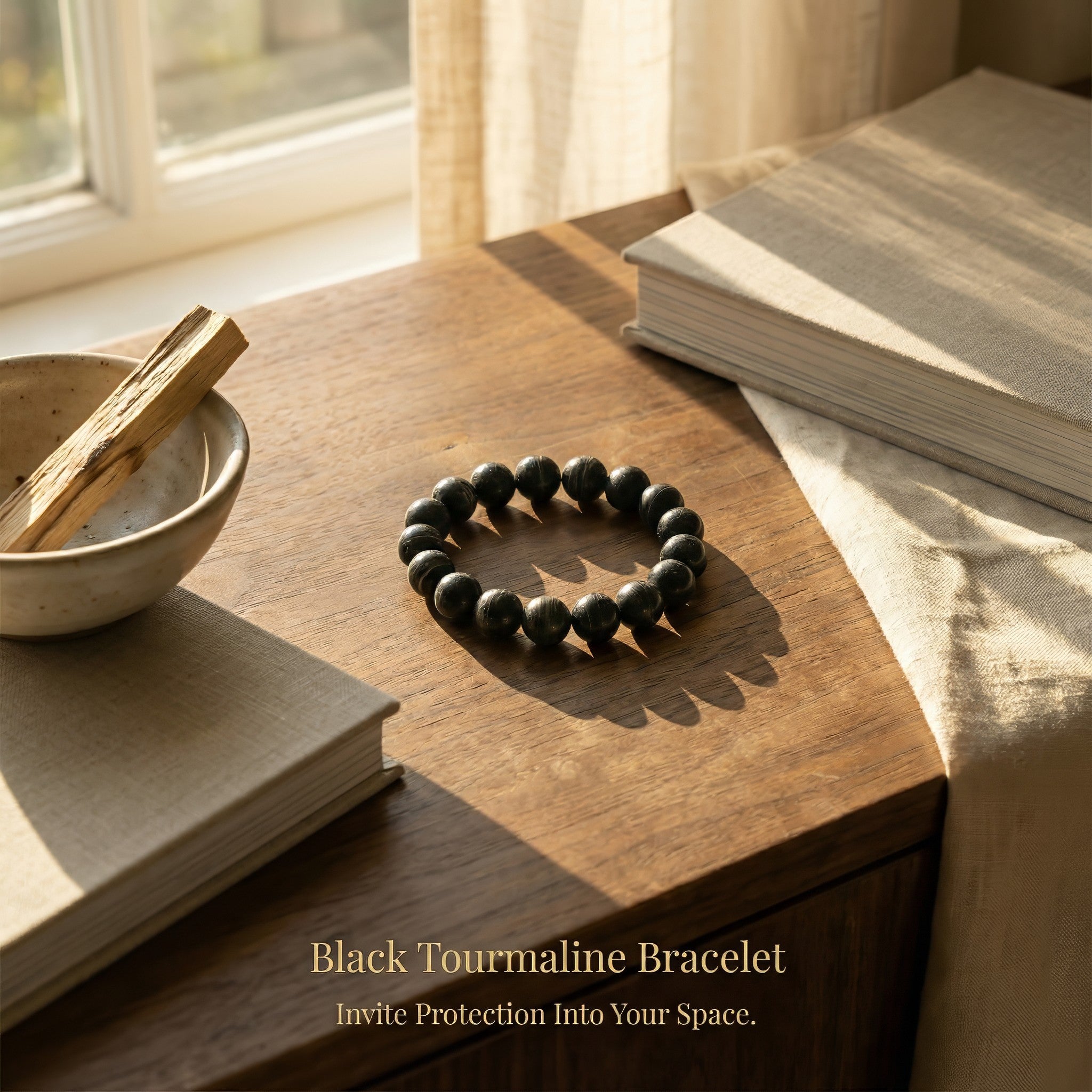 Bracelet en tourmaline noire