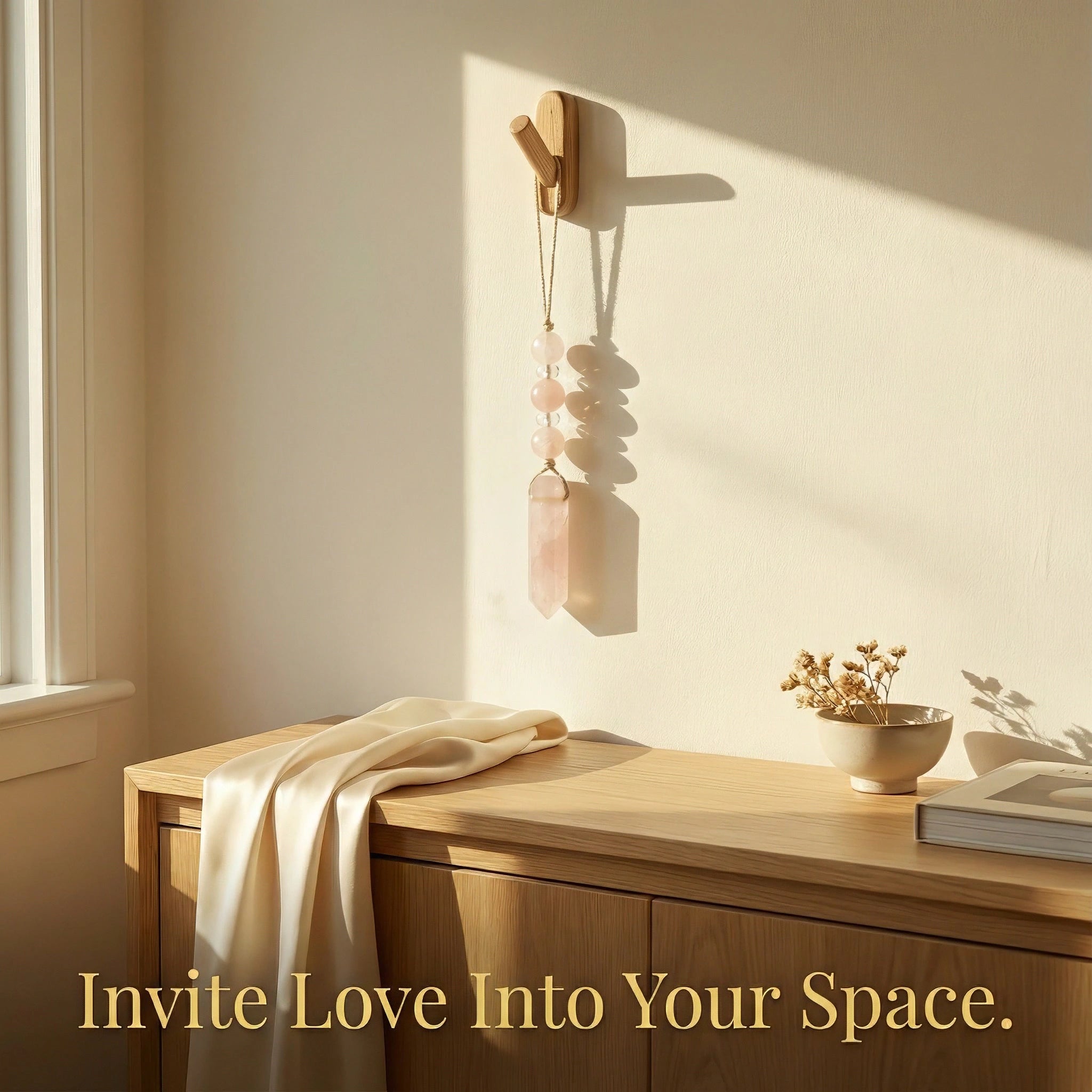 Rose Quartz Hanging