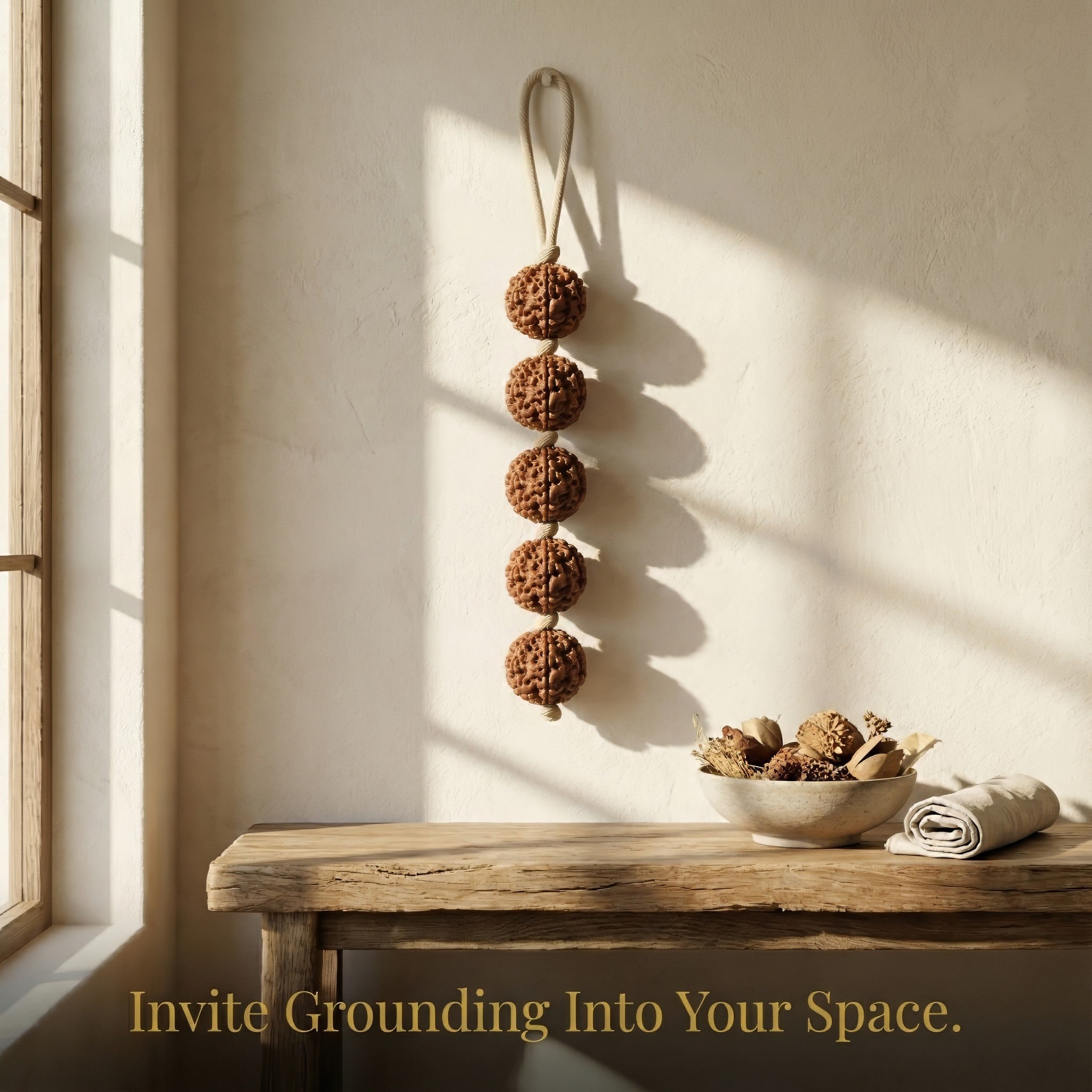 Rudraksha & Crystal Hanging