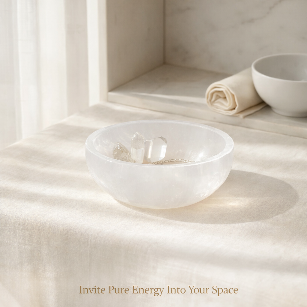 Bowl Selenite Chakra Tray
