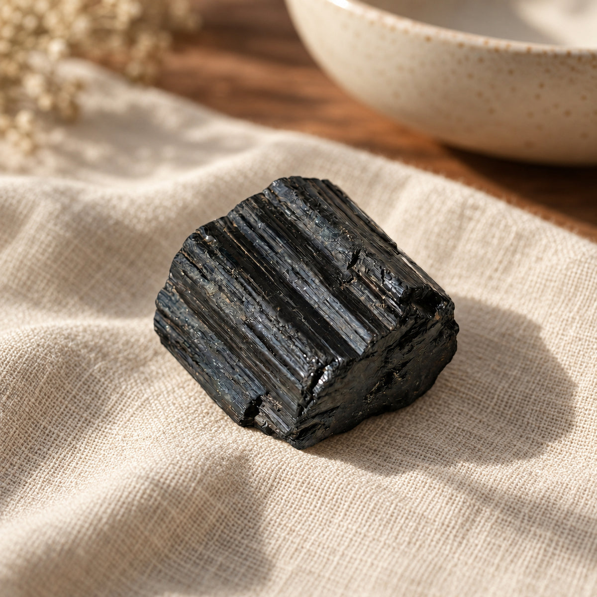 Black Tourmaline Raw Stone, main view
