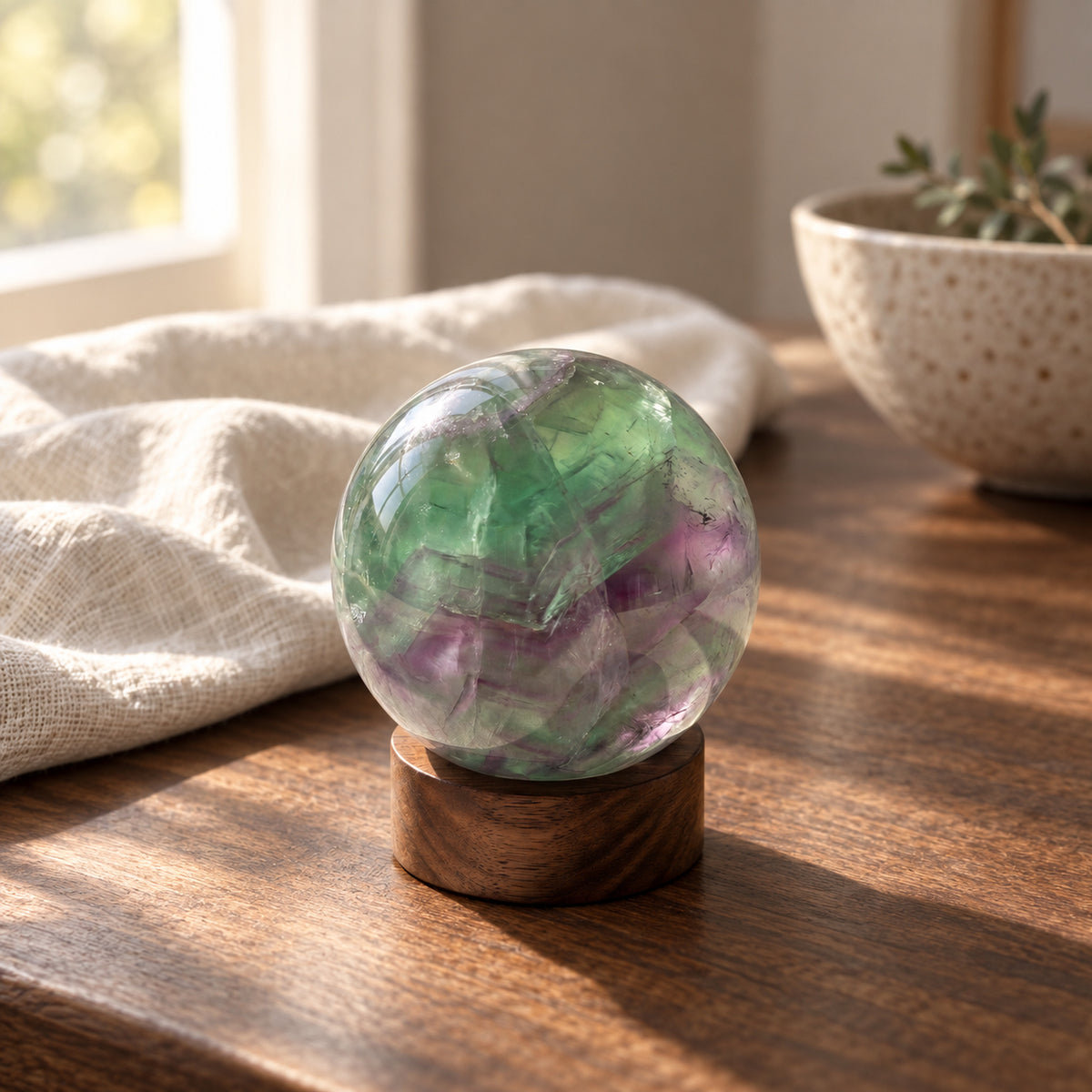 Fluorite Crystal Ball, main view