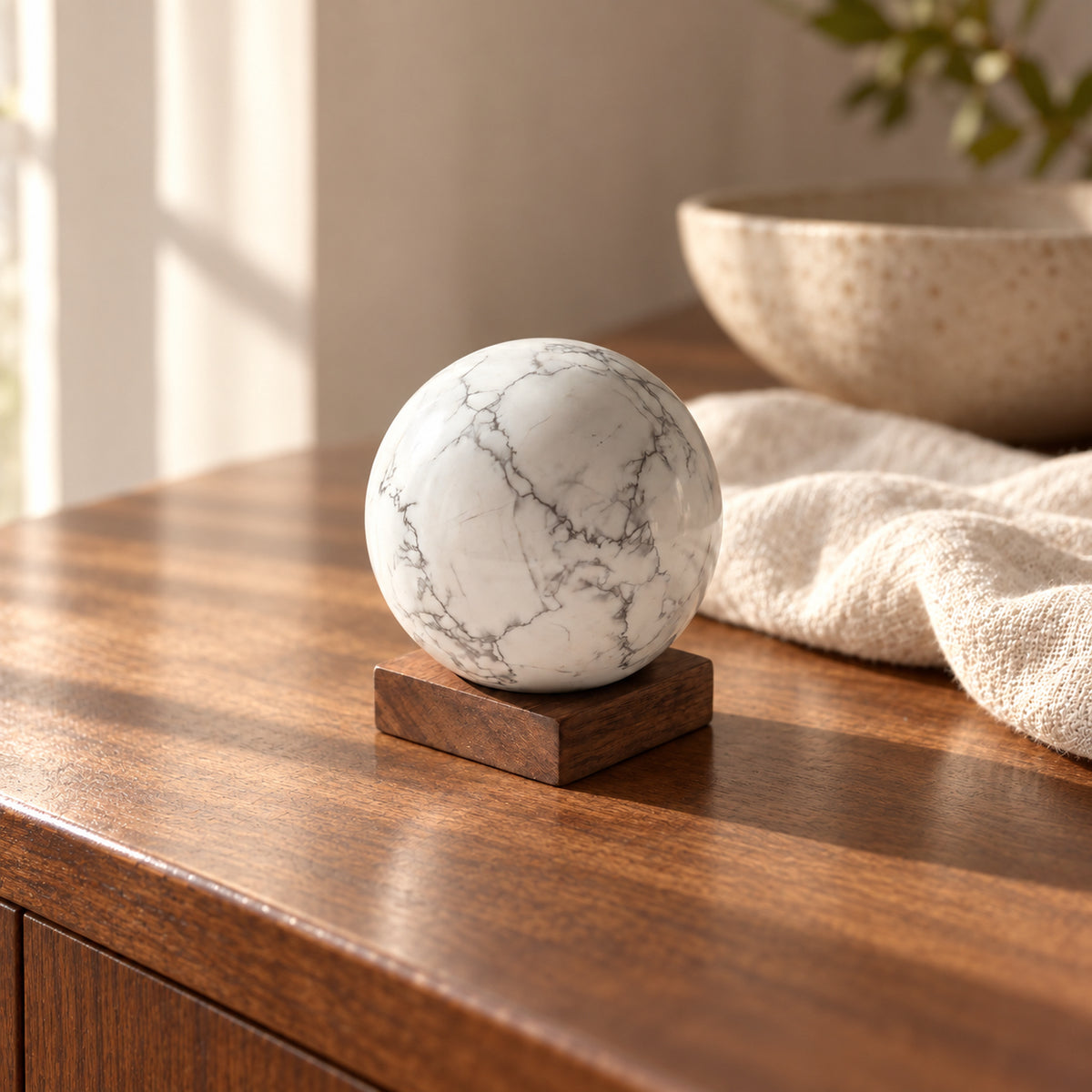 Howlite Crystal Ball, main view