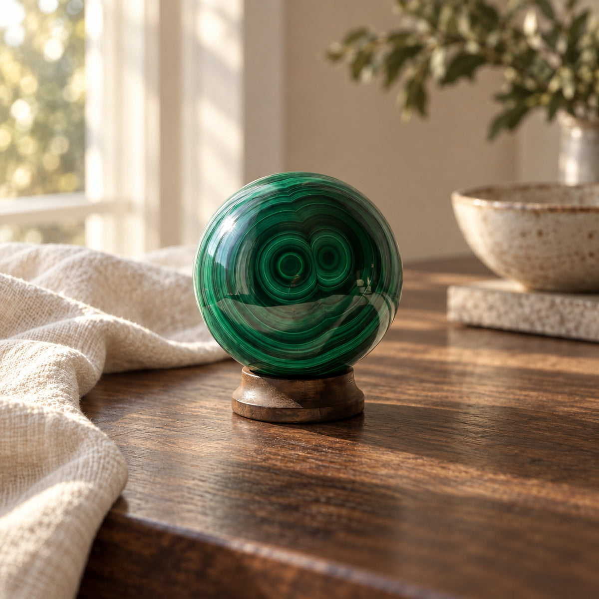 Malachite Crystal Ball, main view