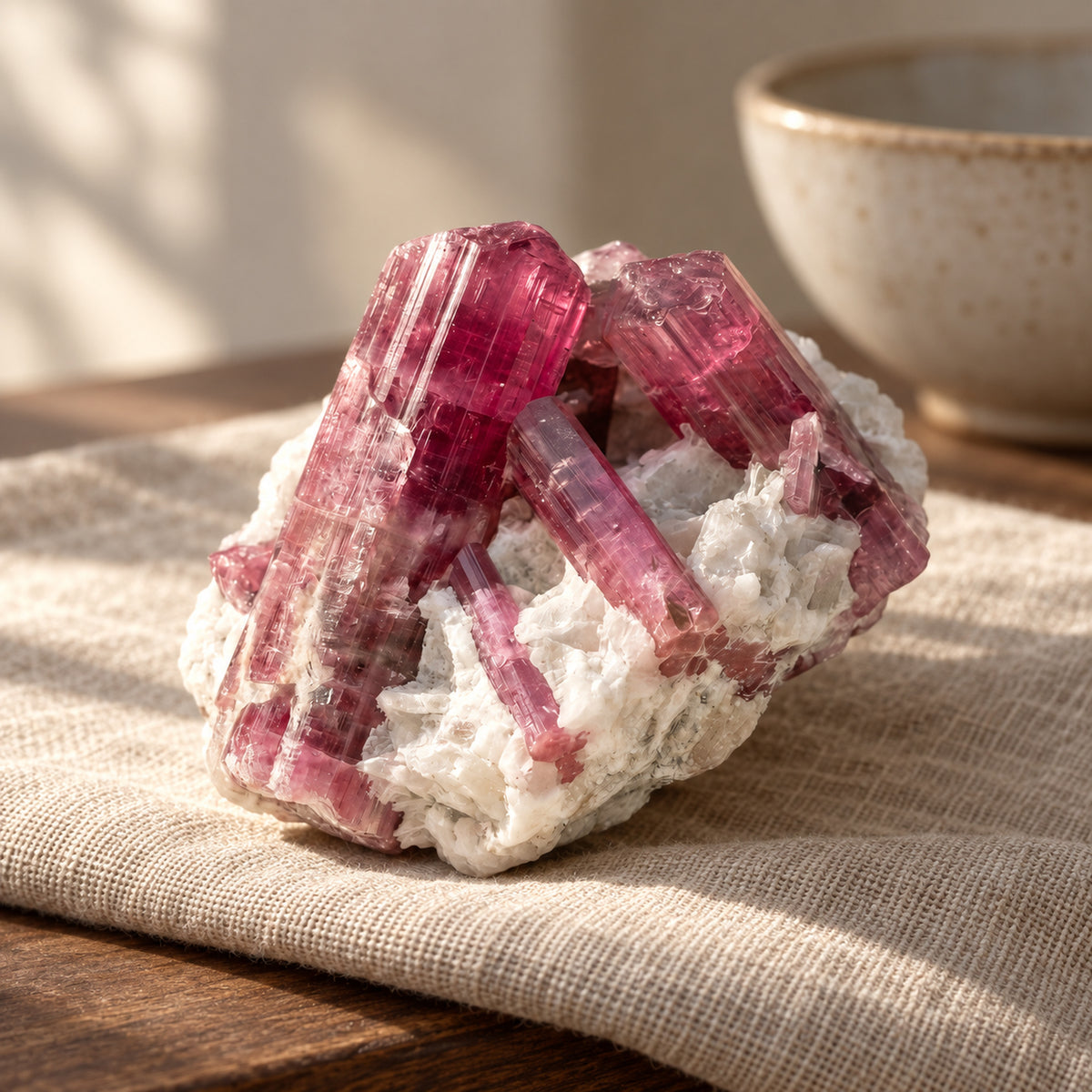 Pink Tourmaline Raw Stone, main view