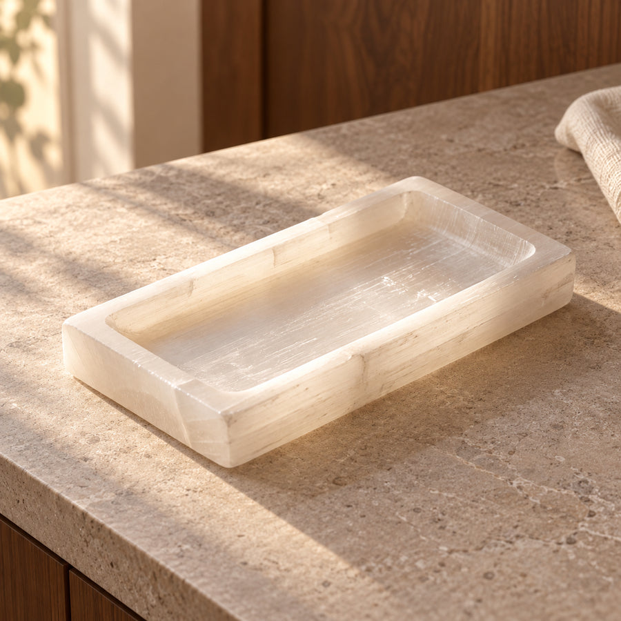 Rectangular Selenite Tray, main view