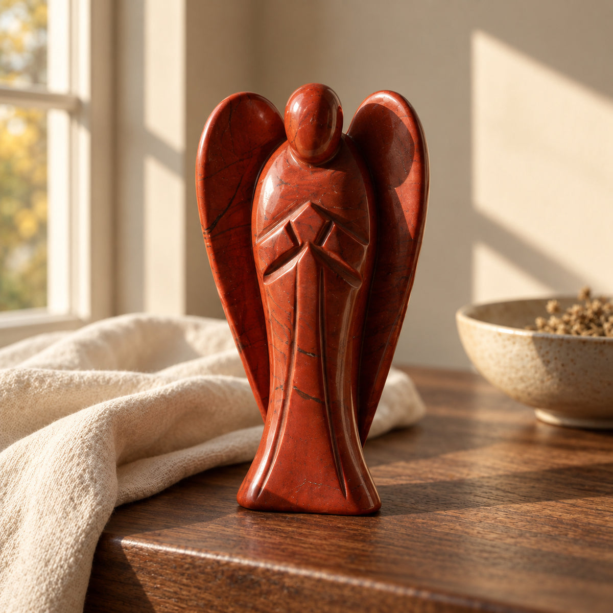 Red Jasper Angel, main view