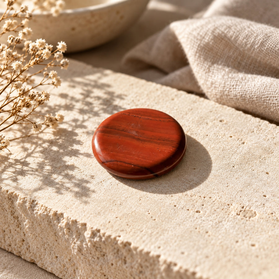 Red Jasper Coin, main view