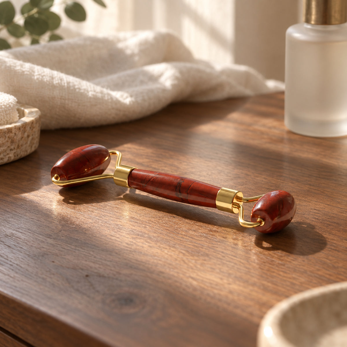Red Jasper Facial Roller, main view