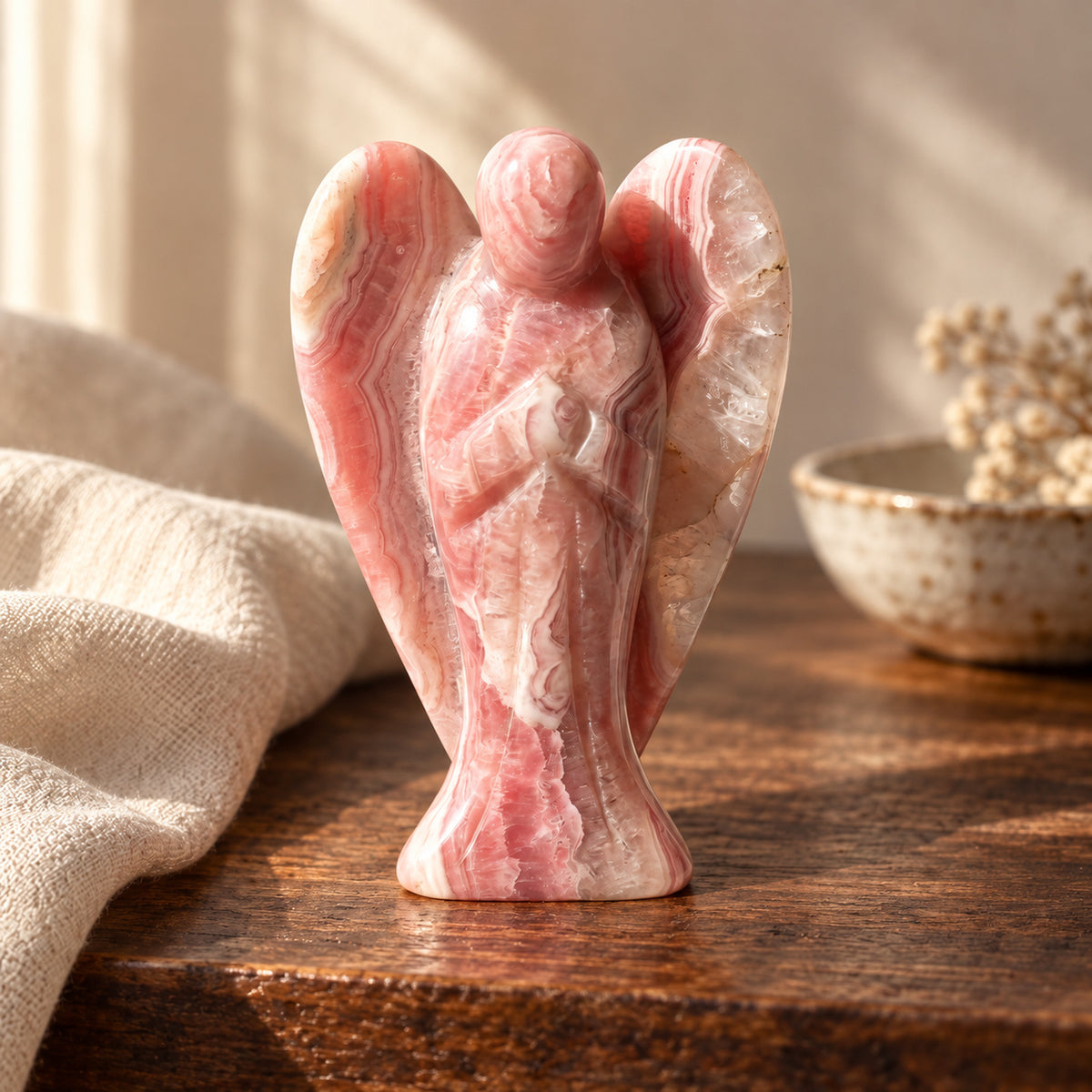 Rhodochrosite Angel, main view