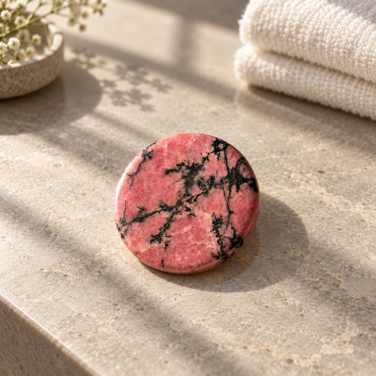 Rhodonite Coin, main view