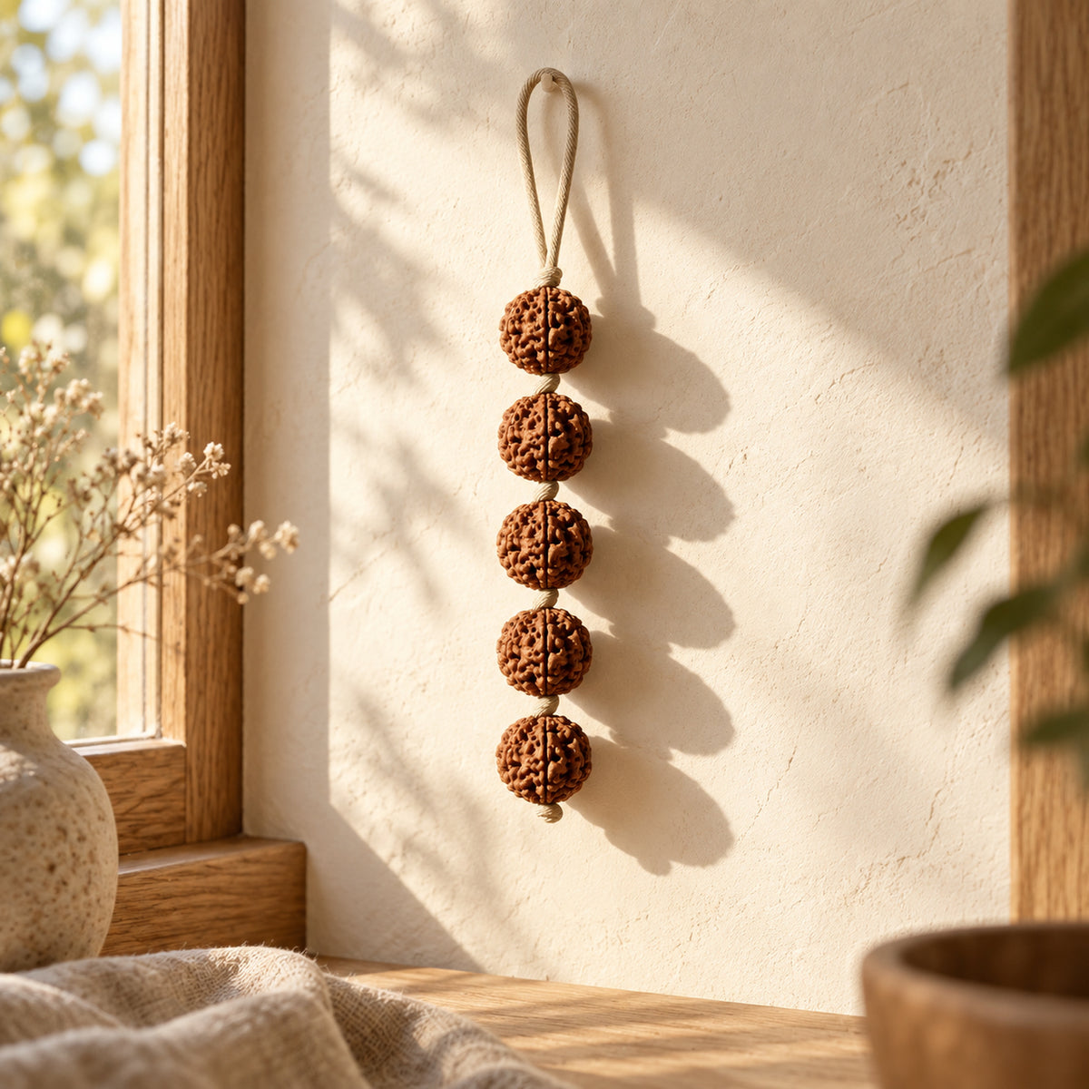 Rudraksha & Crystal Hanging, main view