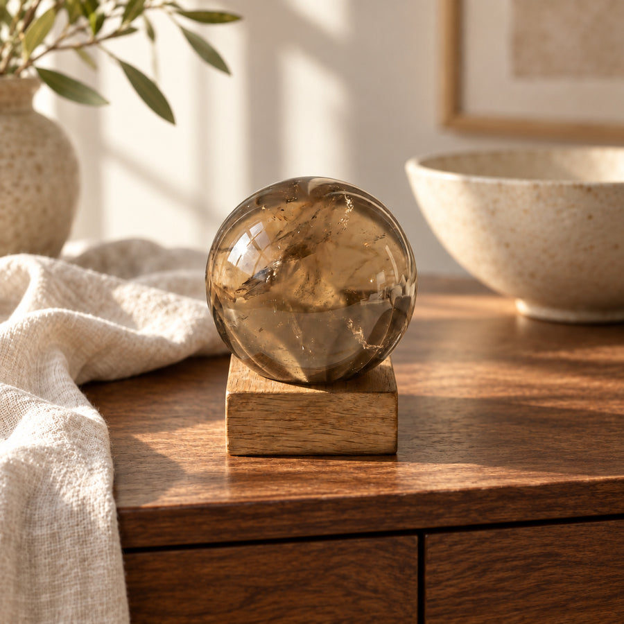 Smoky Quartz Crystal Ball, main view